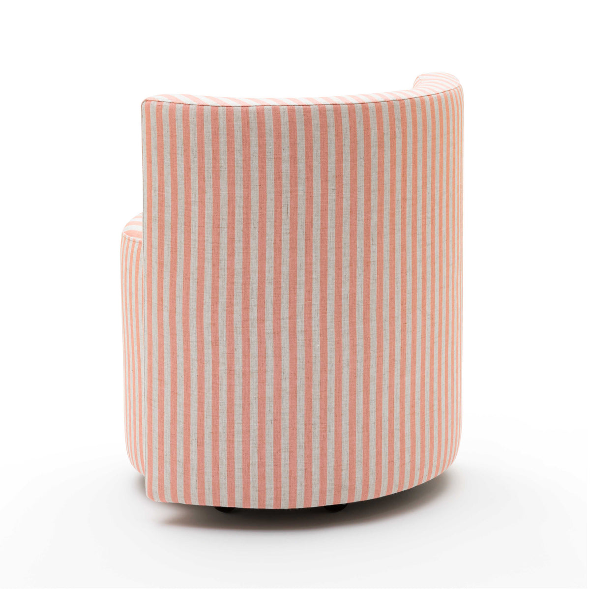 Alyssa Pink Striped Performance Linen Rolling Desk Chair by TOV Furniture – photo 3 of 6