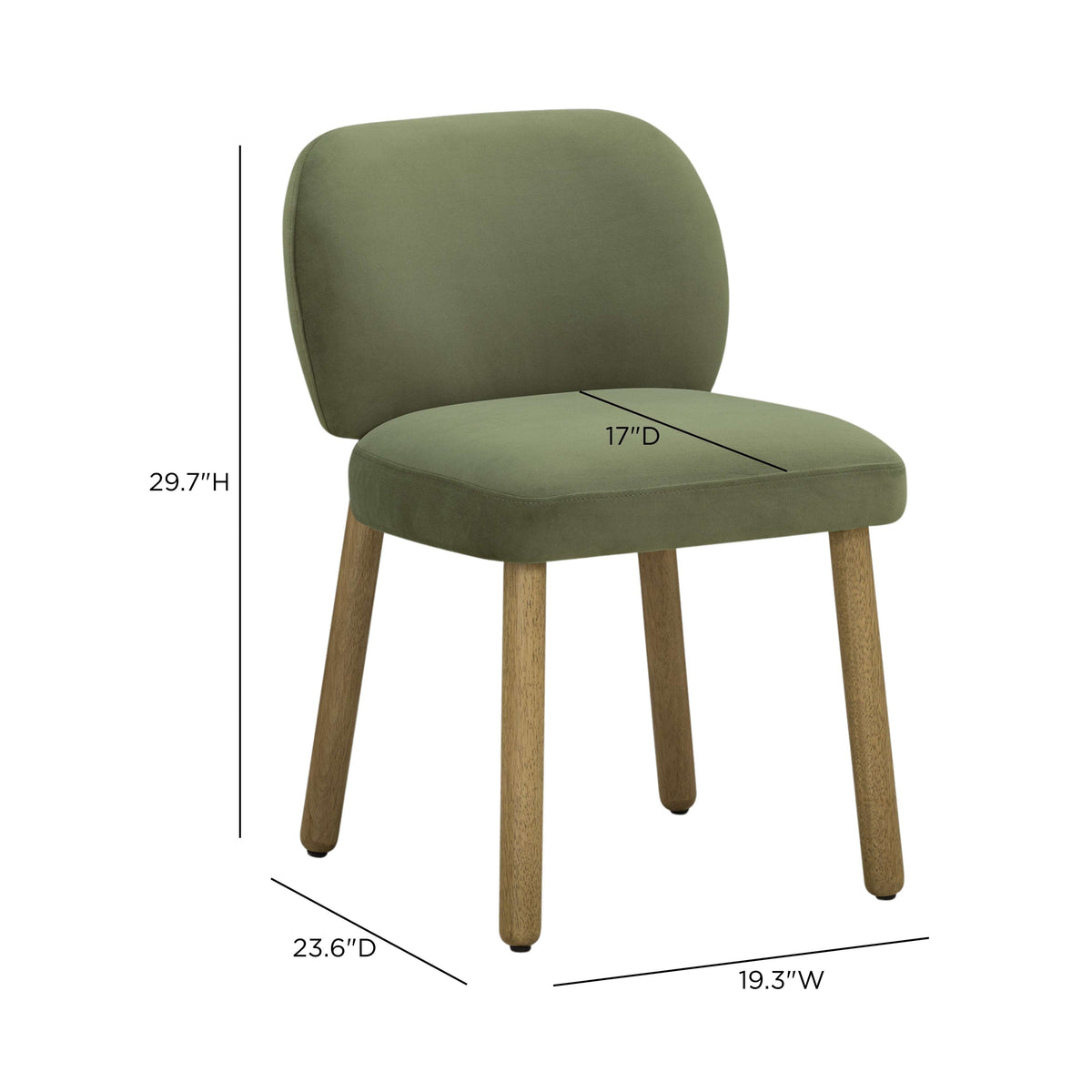 Foxy Olive Green Performance Velvet Dining Chair by TOV Furniture – photo 8 of 8