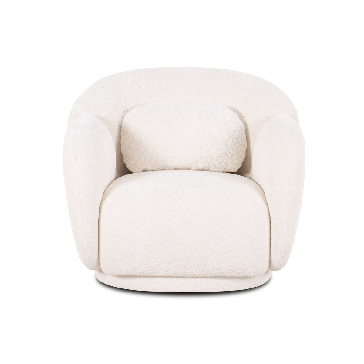 Misty Cream Textured Knubby Fabric Accent Chair by TOV Furniture – photo 1 of 8