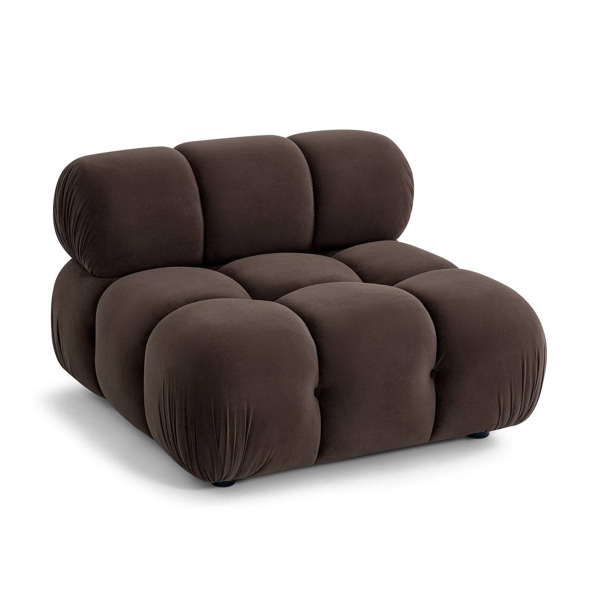 Calliope Dark Brown Performance Velvet Modular Armless Chair by TOV Furniture – photo 1 of 5