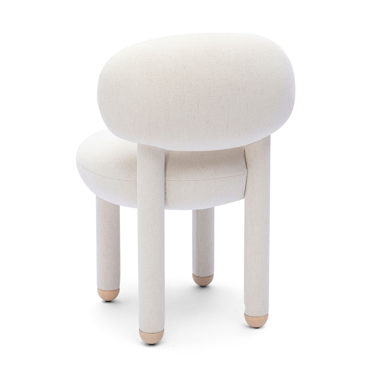 Manu Cream Performance Chenille Dining Chair by TOV Furniture – photo 5 of 7