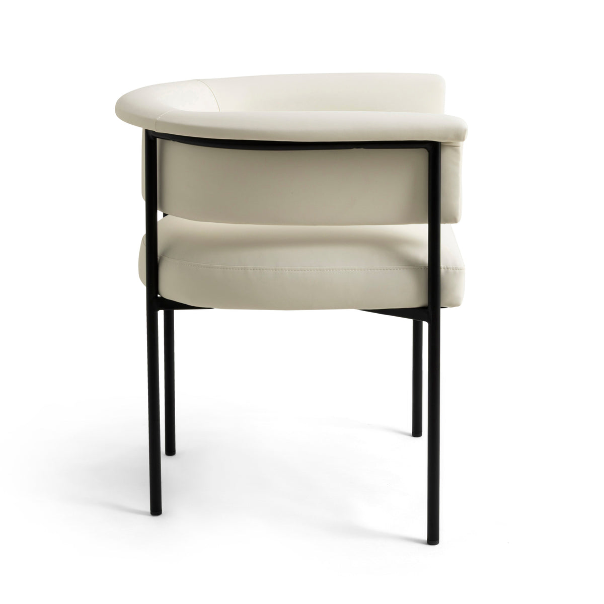 Taylor Cream Performance Vegan Leather Dining Chair by TOV Furniture – photo 4 of 8