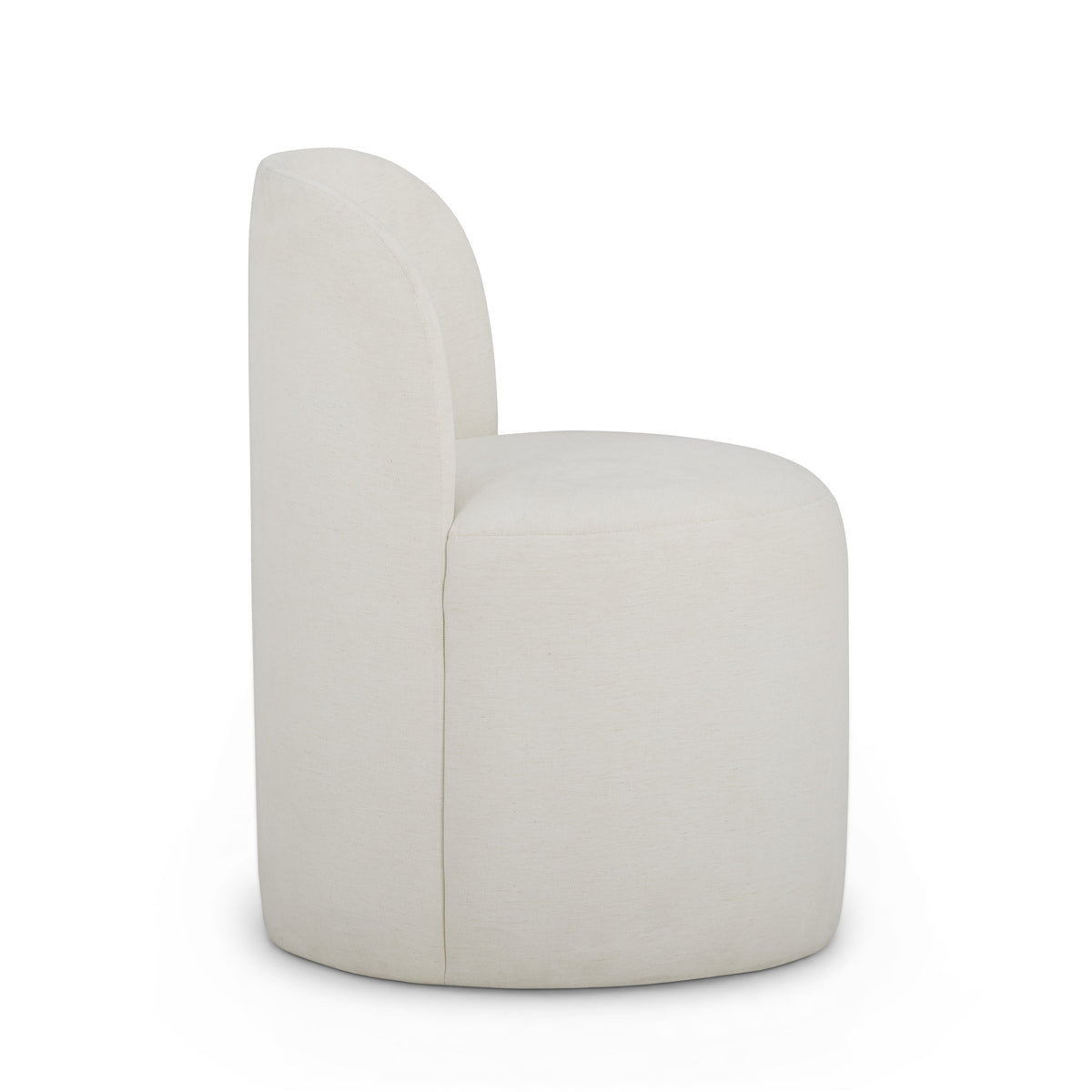 Persa Round Back Cream Performance Chenille Dining Chair by TOV Furniture – photo 4 of 7