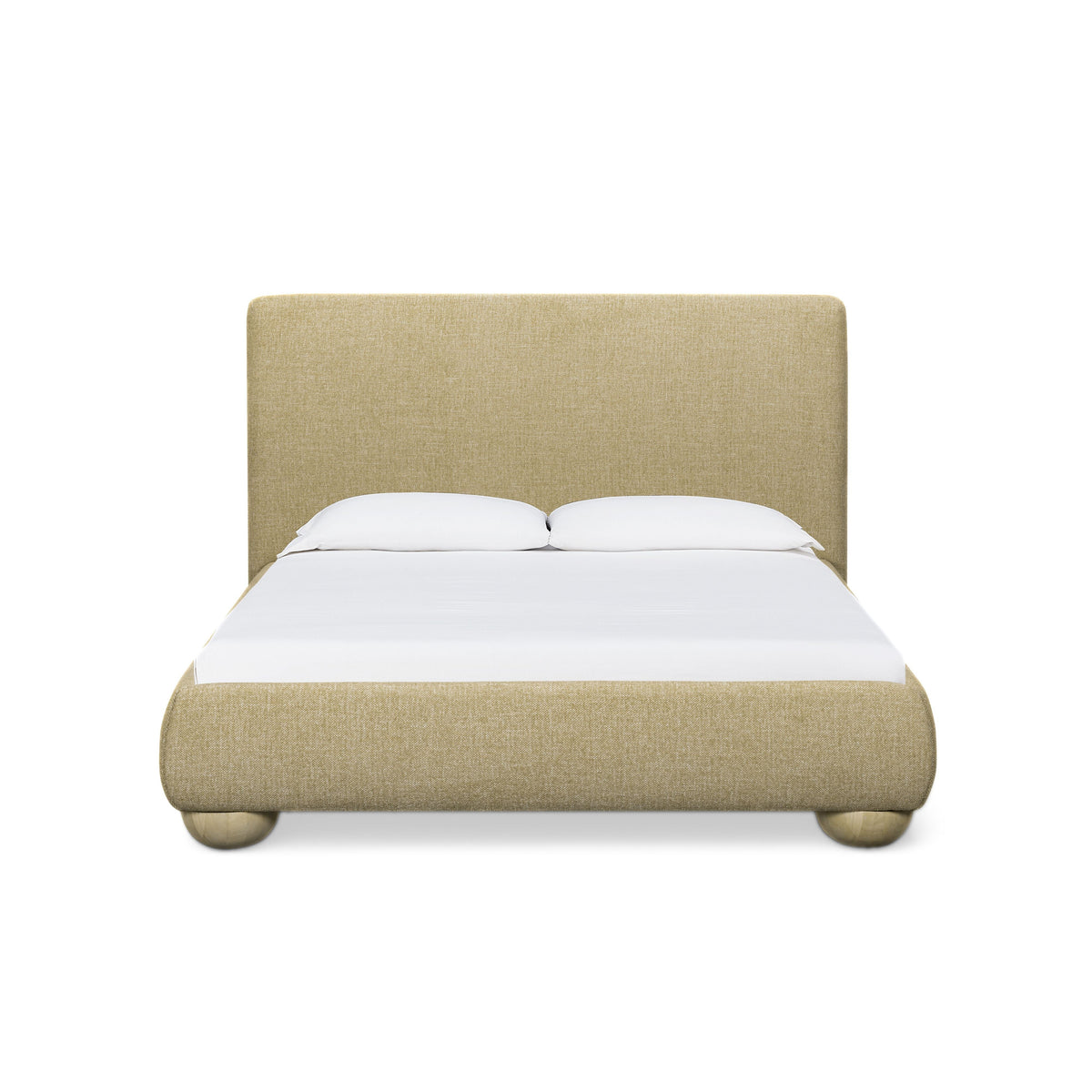 Rayne Honey Textured Fabric Queen Bed by TOV Furniture – photo 1 of 9