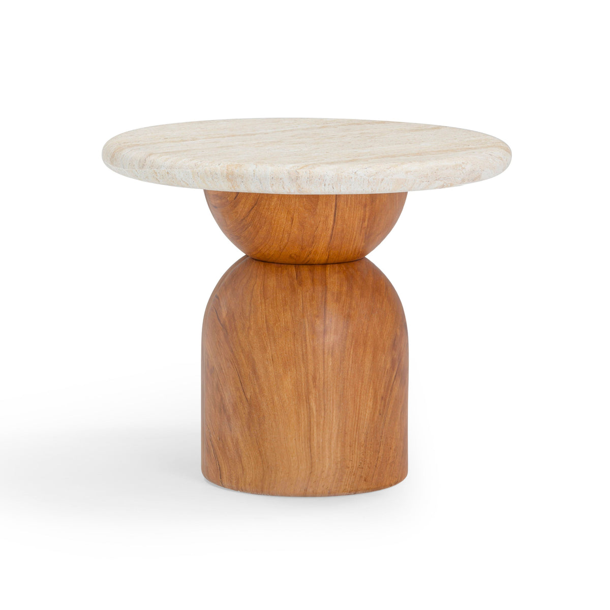 Cynthia Faux Travertine Concrete Indoor/Outdoor Side Table by TOV Furniture – photo 1 of 10