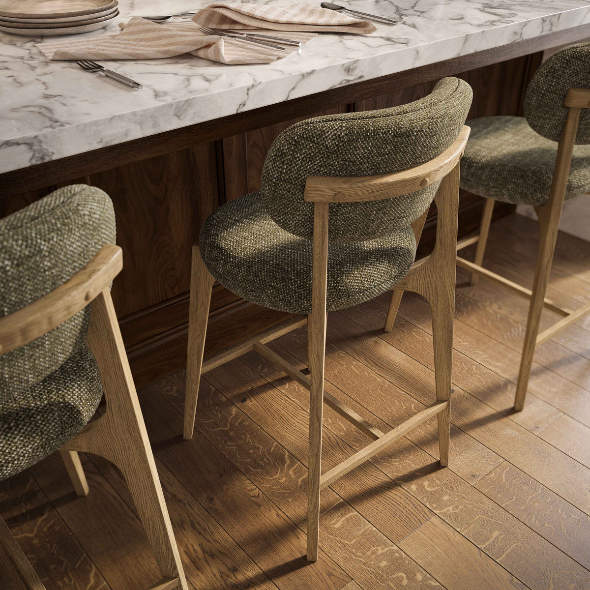 Carnation Green Performance Fabric Counter Stool by TOV Furniture – photo 10 of 10