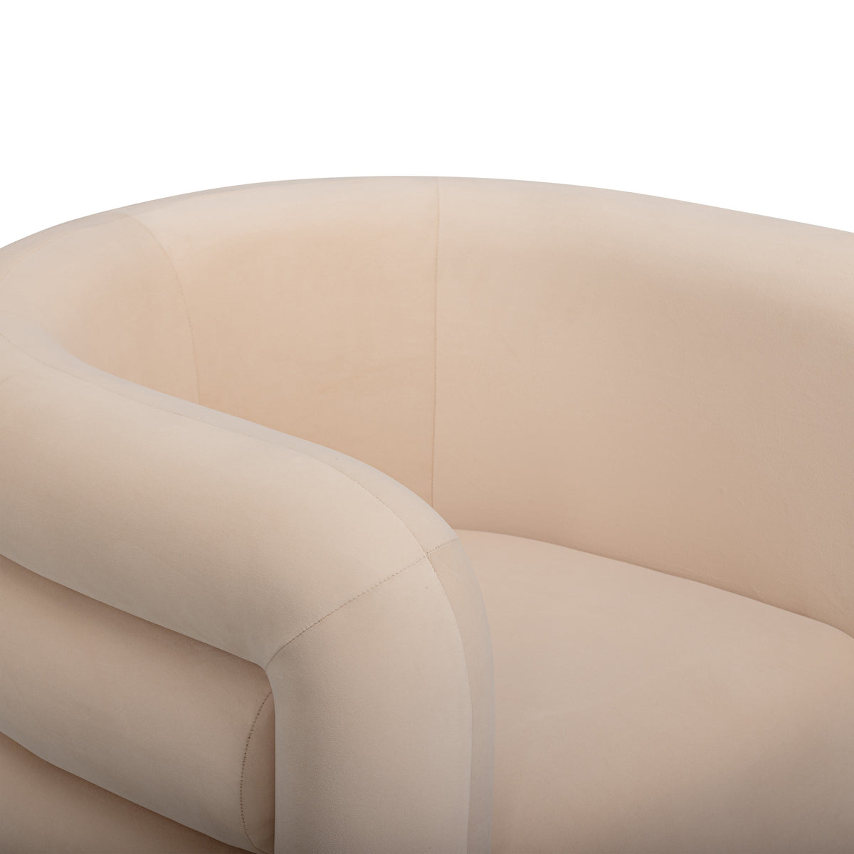 Curves Peach  Velvet Swivel Accent Chair by TOV Furniture – photo 6 of 8