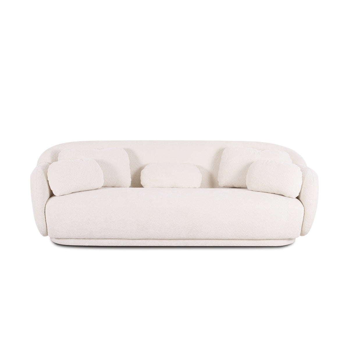 Misty 90" Cream Textured Knubby Fabric Sofa by TOV Furniture – photo 1 of 7