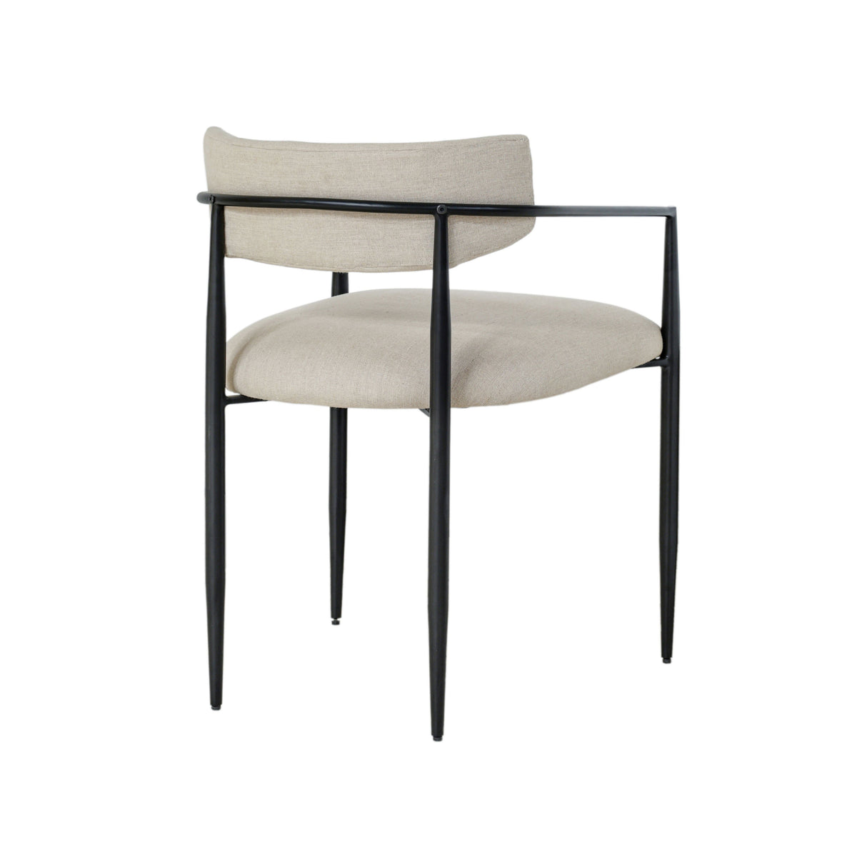 Forte Cream Linen Forged Iron Dining Chair by TOV Furniture – photo 5 of 7