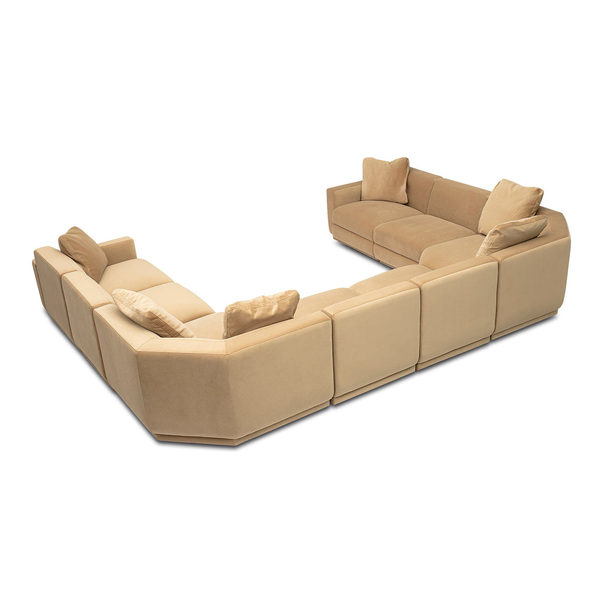 Perry Tan Performance Velvet Modular Large U-Sectional by TOV Furniture – photo 4 of 6