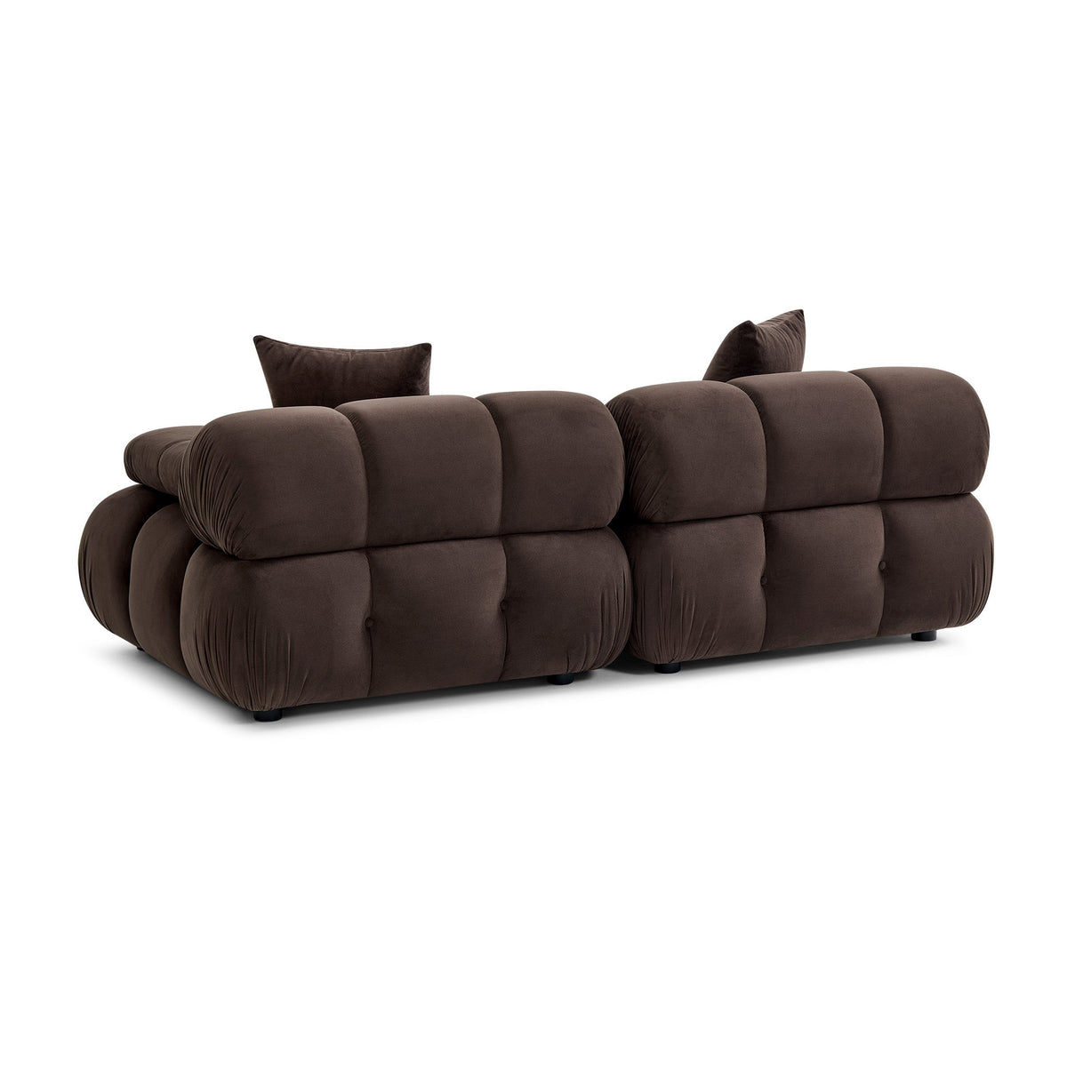Calliope 79" Dark Brown Performance Velvet Modular Loveseat by TOV Furniture – photo 4 of 6