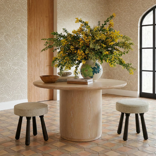 Pookie Cream Performance Boucle Accent Stool by TOV Furniture – photo 6 of 6