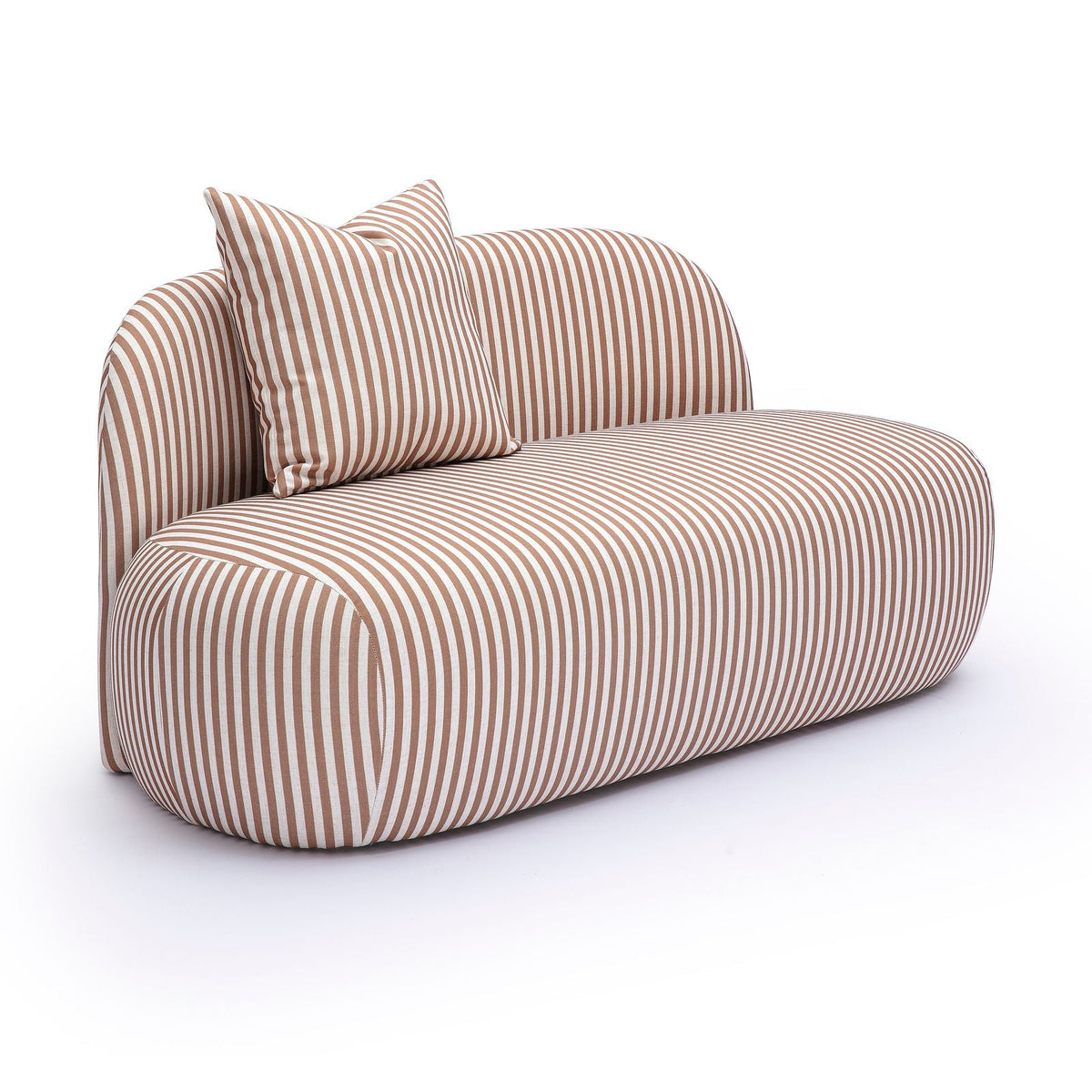 Carraway 59" Brown Striped Performance Linen Loveseat by TOV Furniture – photo 2 of 5
