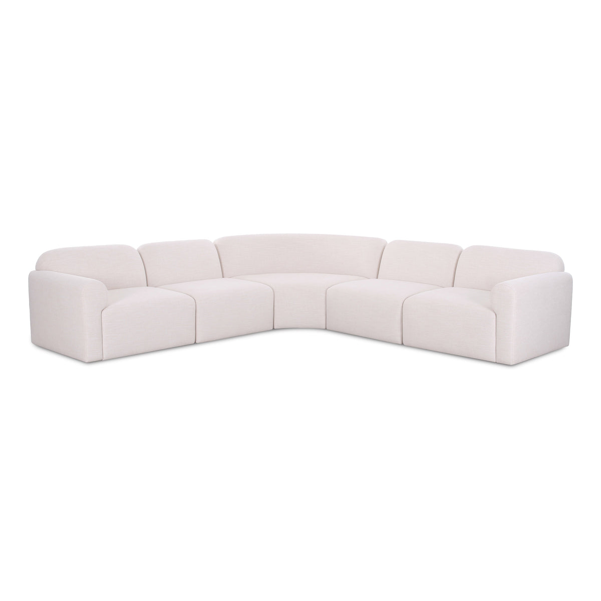 Gorge Cream Performance 5 Piece Corner Sectional by TOV Furniture – photo 2 of 4