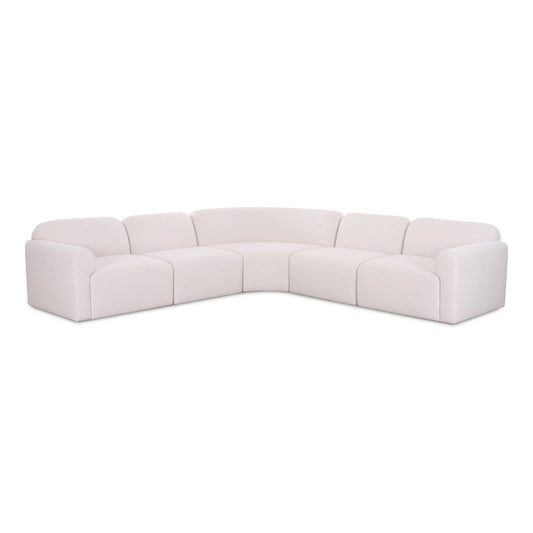 Gorge Cream Performance 5 Piece Corner Sectional by TOV Furniture – photo 2 of 4