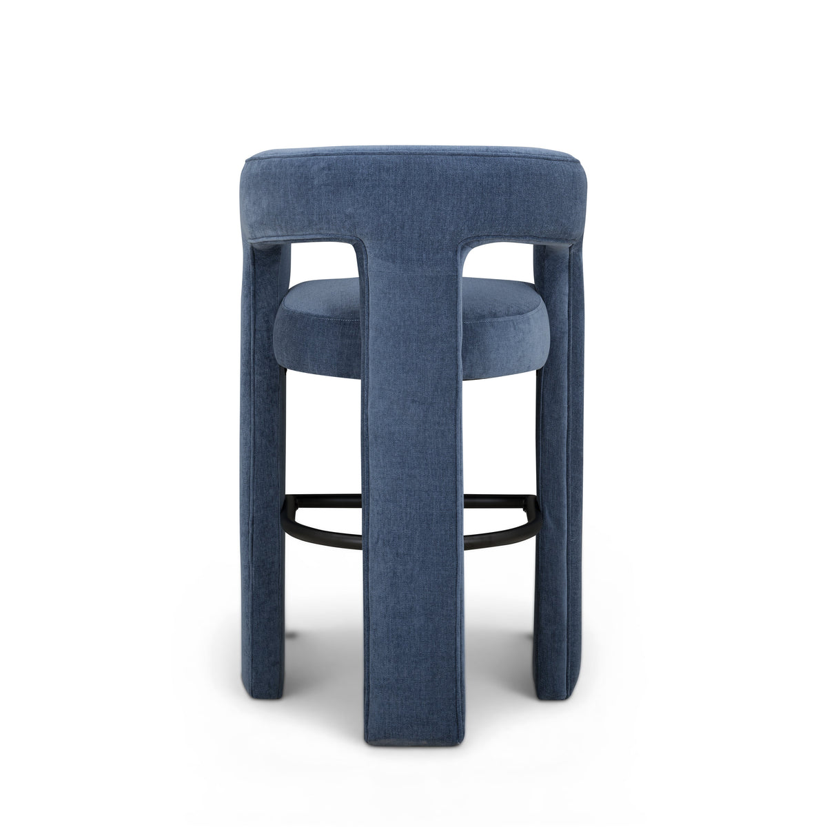 Malone Denim Blue Performance Chenille Bar Stool by TOV Furniture – photo 5 of 6