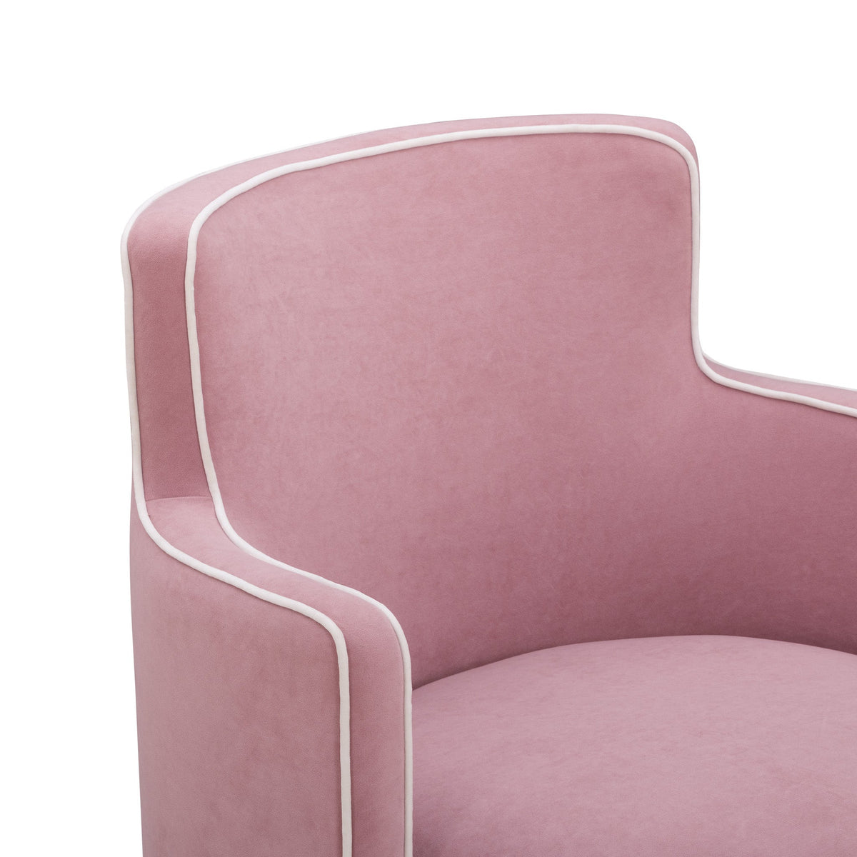 Passe Tasseled Velvet Swivel Accent Chair in Pink by TOV Furniture – photo 7 of 9