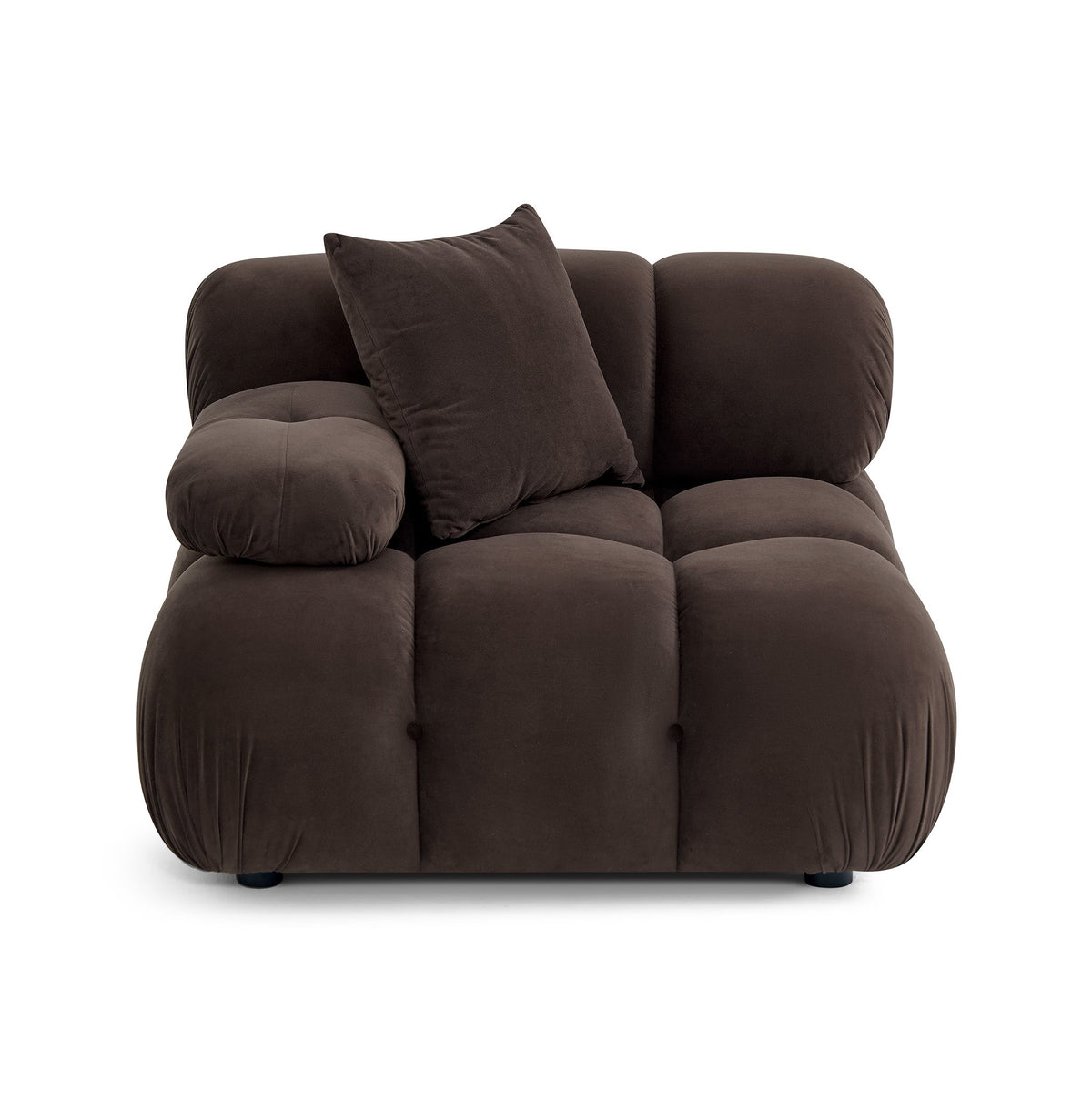 Calliope Dark Brown Performance Velvet Modular Corner Chair by TOV Furniture – photo 3 of 7