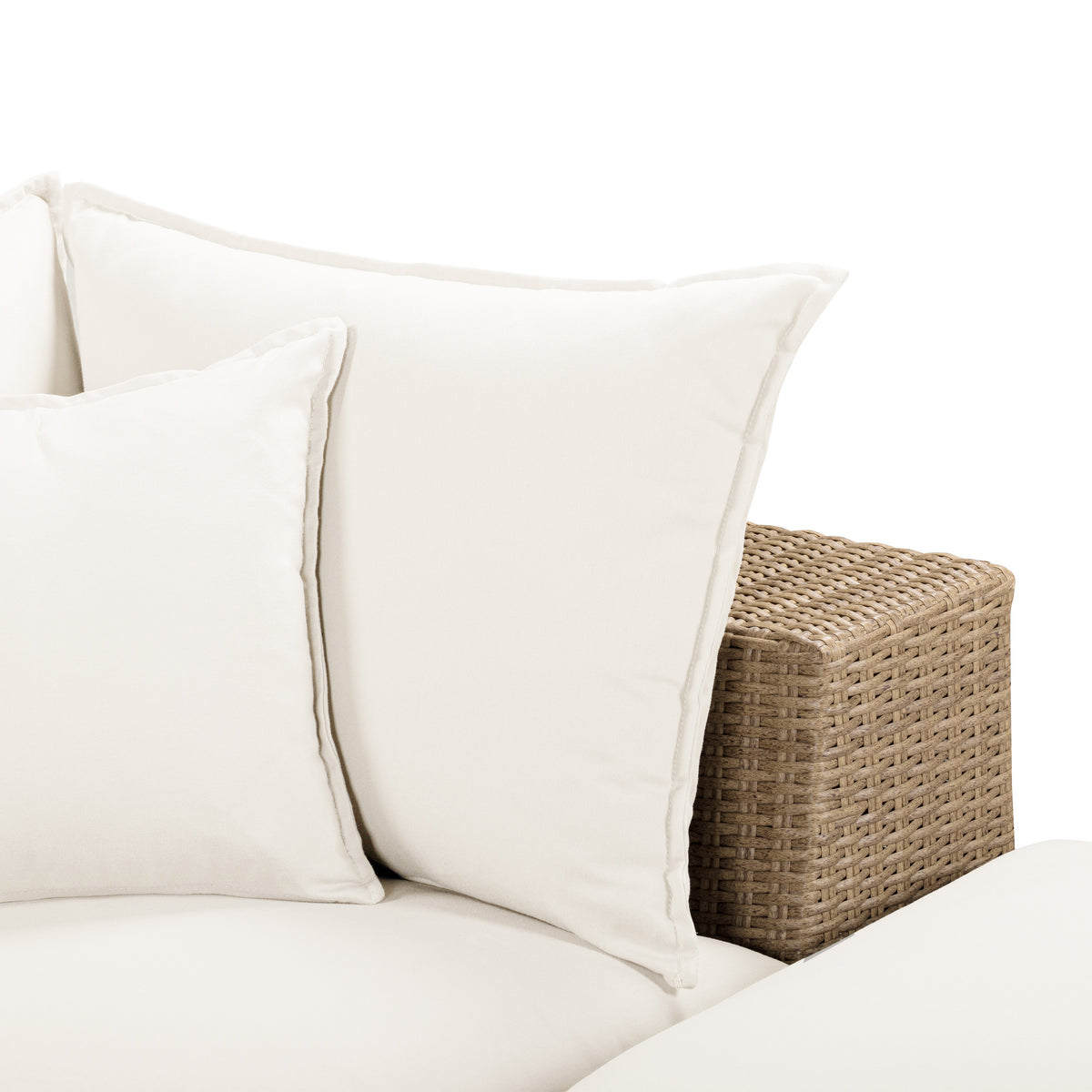 Cali Natural Performance Fabric & Brown Wicker Modular Outdoor Sectional by TOV Furniture – photo 6 of 10