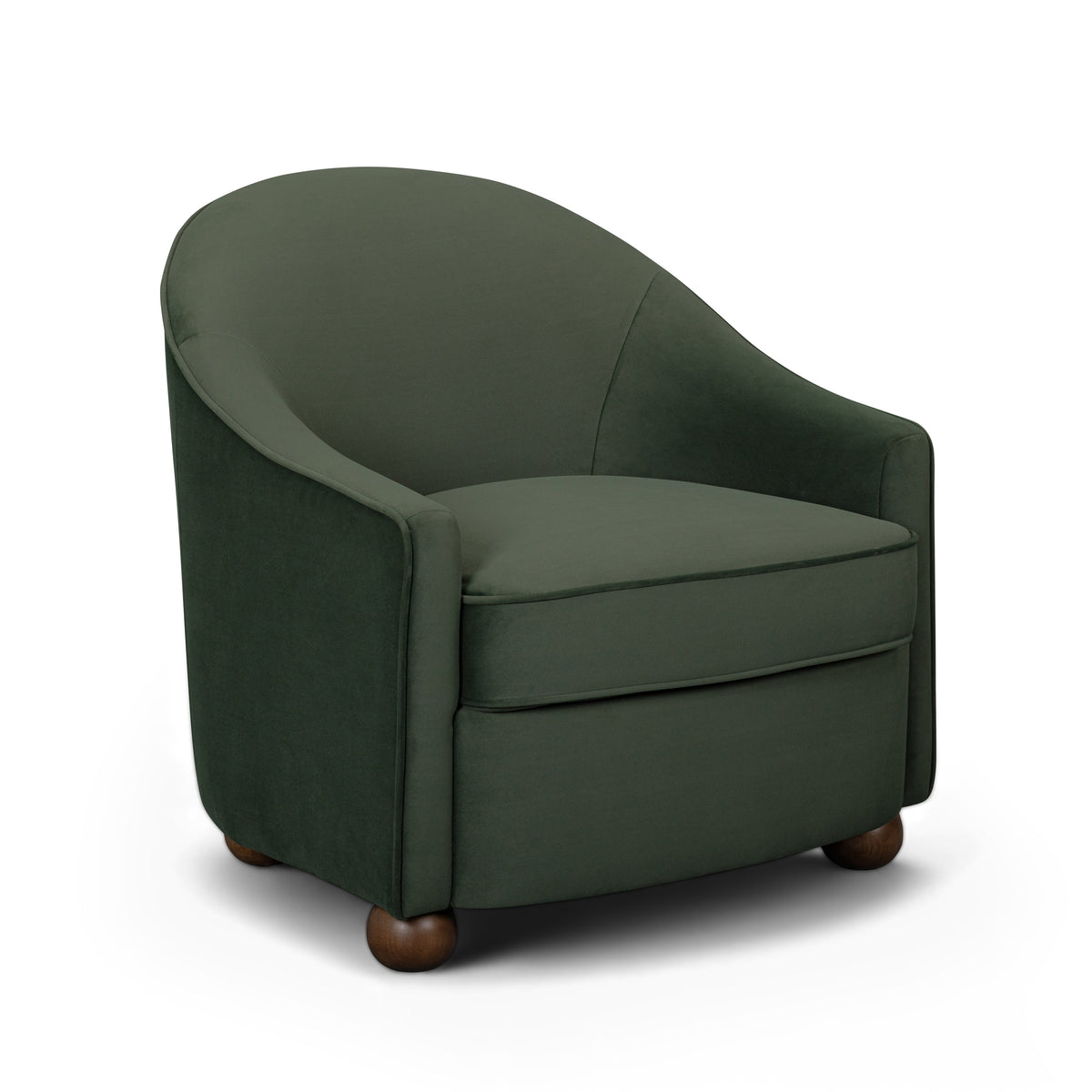 Cettie Performance Velvet Accent Chair in Green by TOV Furniture – photo 1 of 6