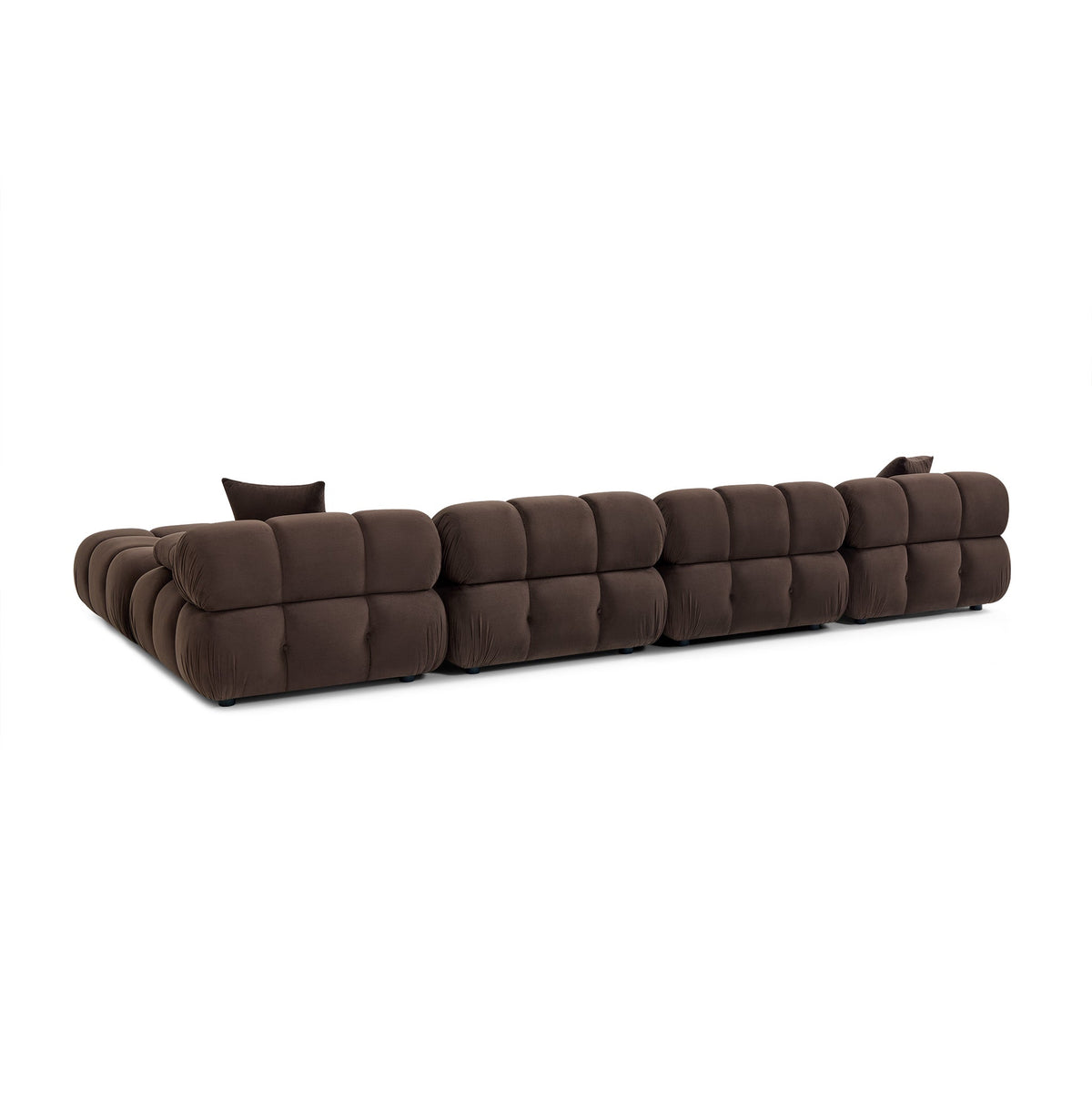 Calliope Dark Brown Performance Velvet 6-piece Modular U-Sectional by TOV Furniture – photo 4 of 5