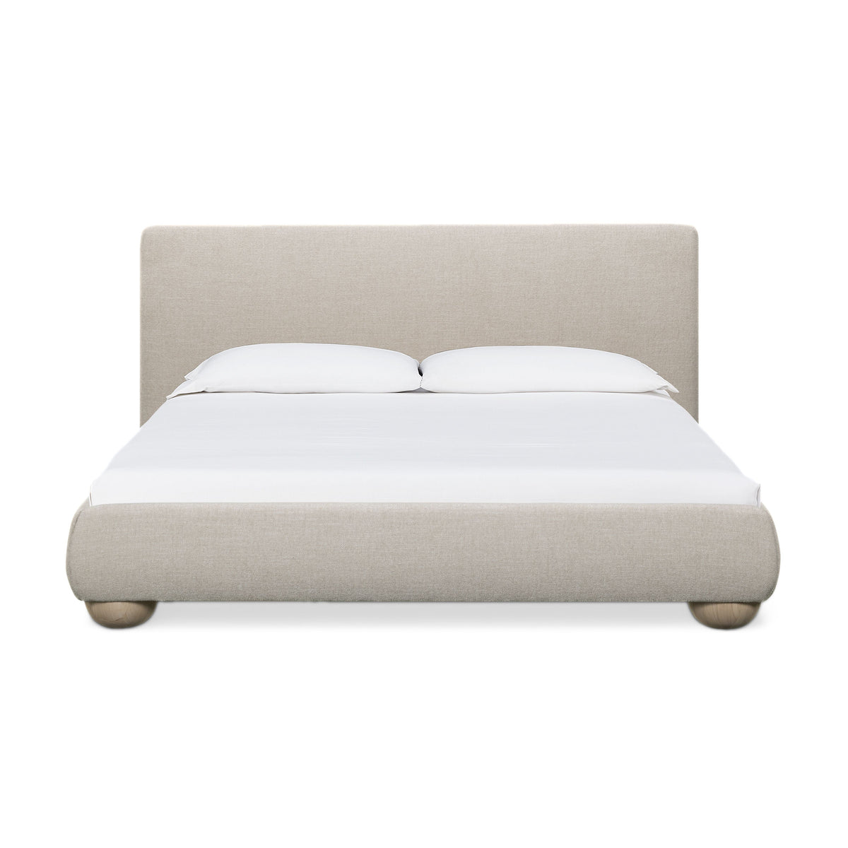 Rayne Cream Textured Fabric King Bed by TOV Furniture – photo 1 of 8