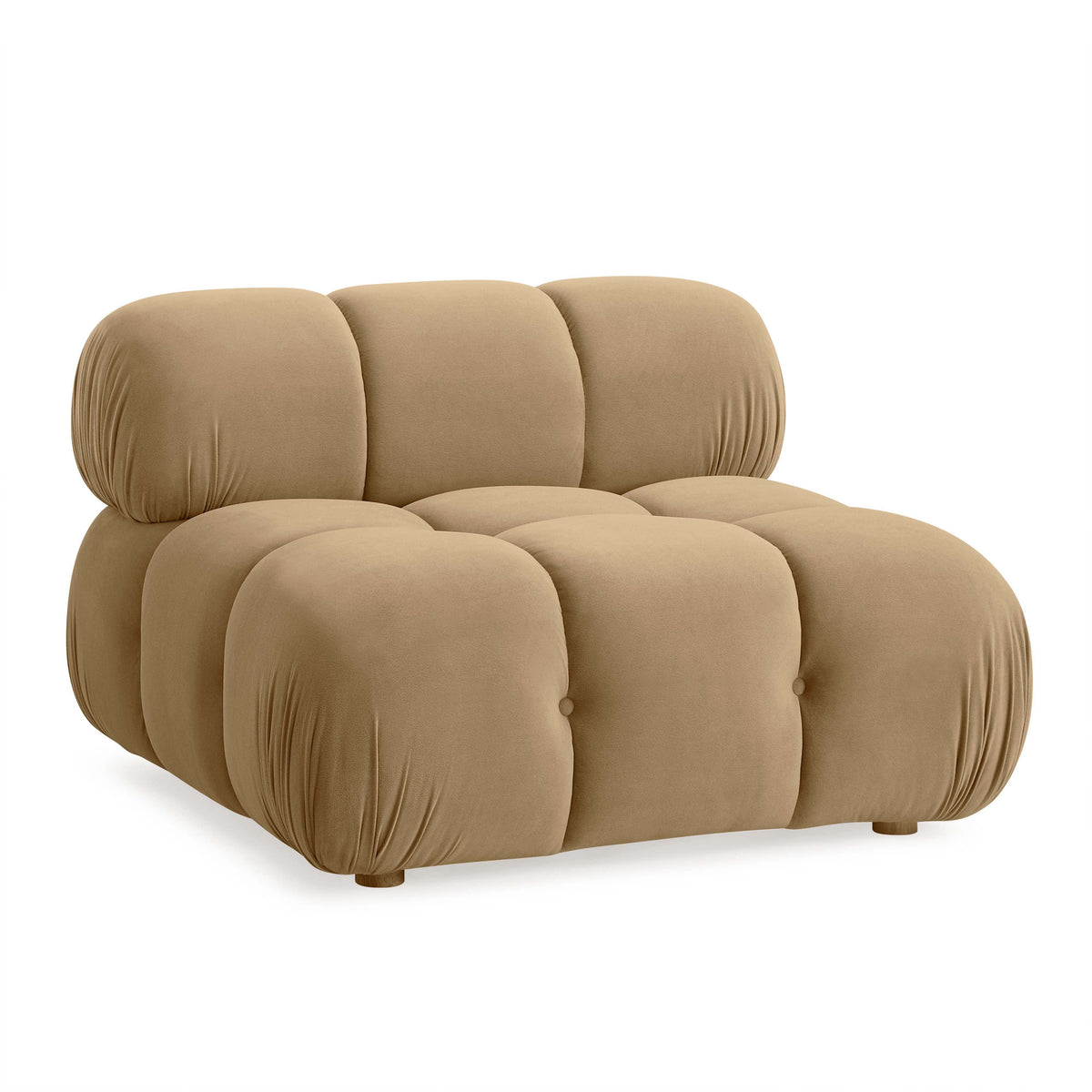Calliope Cafe Au Lait Performance Velvet Modular Armless Chair by TOV Furniture – photo 1 of 6