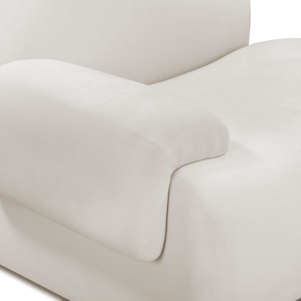 Zenith Cream Upcycled Contract-Grade Fabric LAF Corner Chair by TOV Furniture – photo 8 of 8