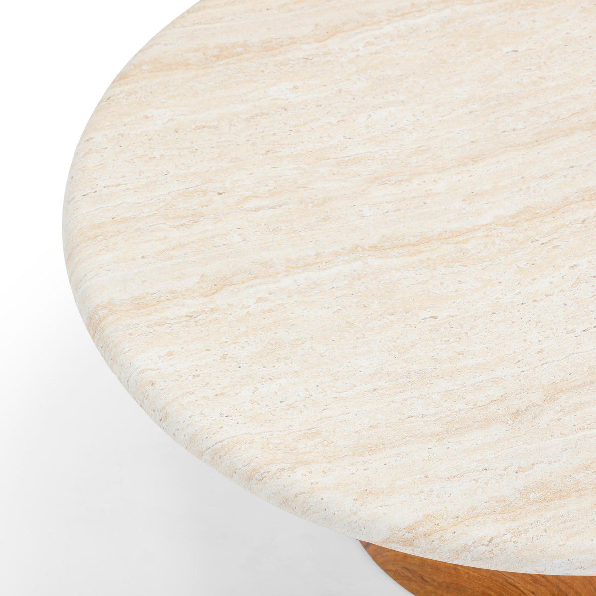 Cynthia 36" Faux Travertine Concrete Indoor/Outdoor Coffee Table by TOV Furniture – photo 6 of 8