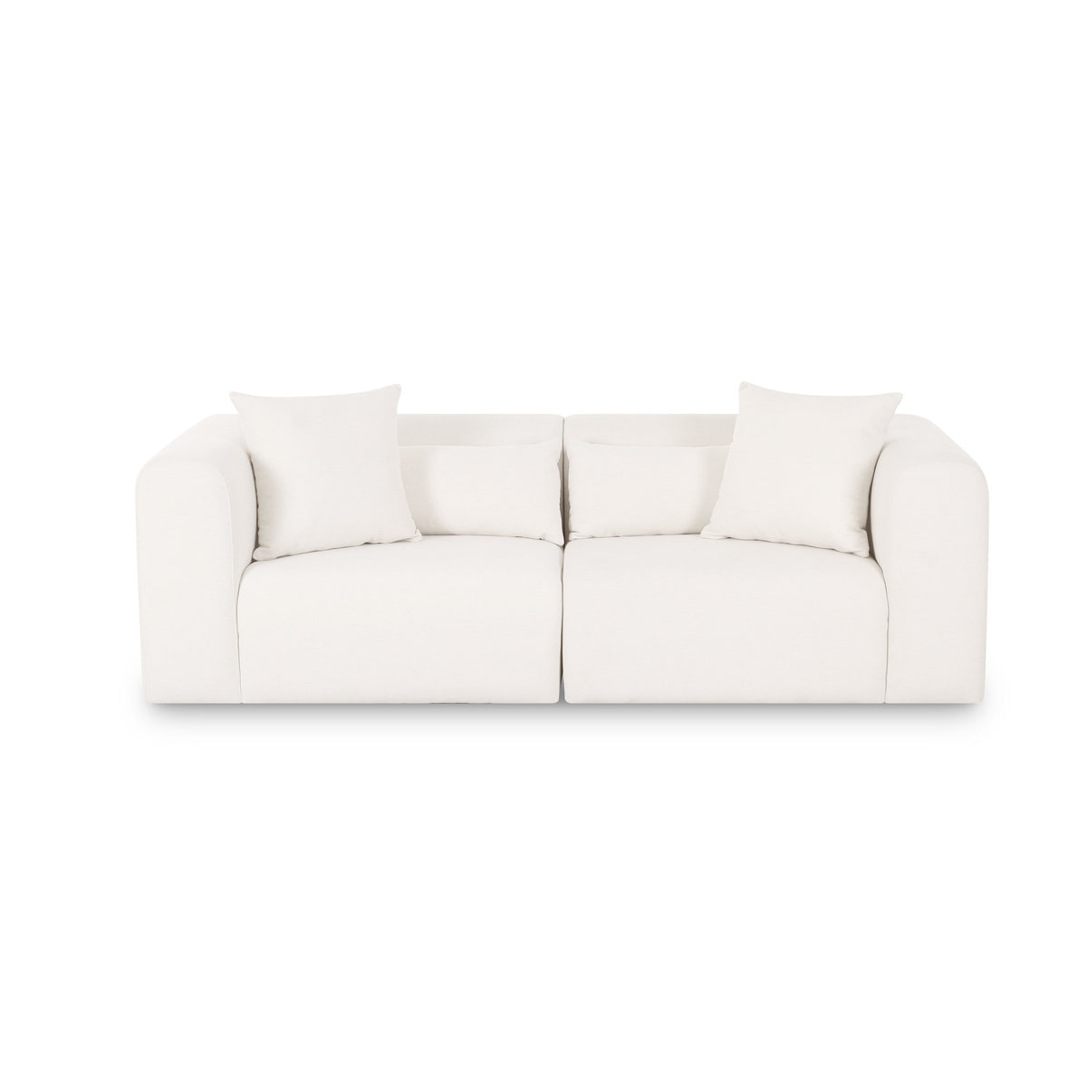Tarra 86" Cream Performance Chenille Modular Loveseat by TOV Furniture – photo 1 of 5