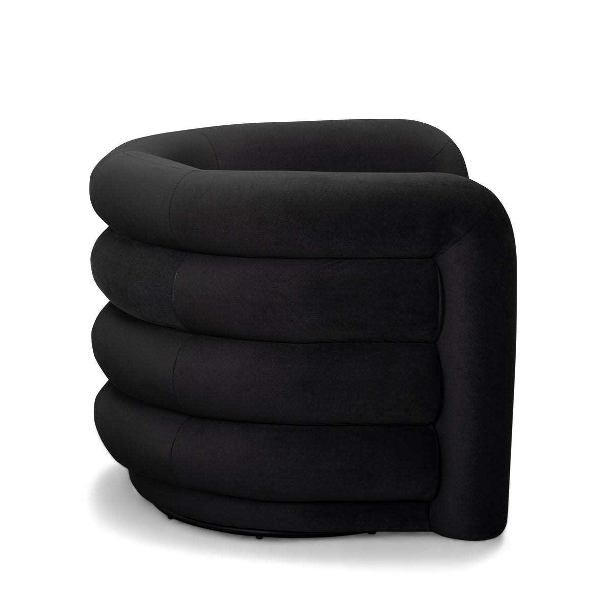 Curves Black Velvet Swivel Accent Chair by TOV Furniture – photo 4 of 8