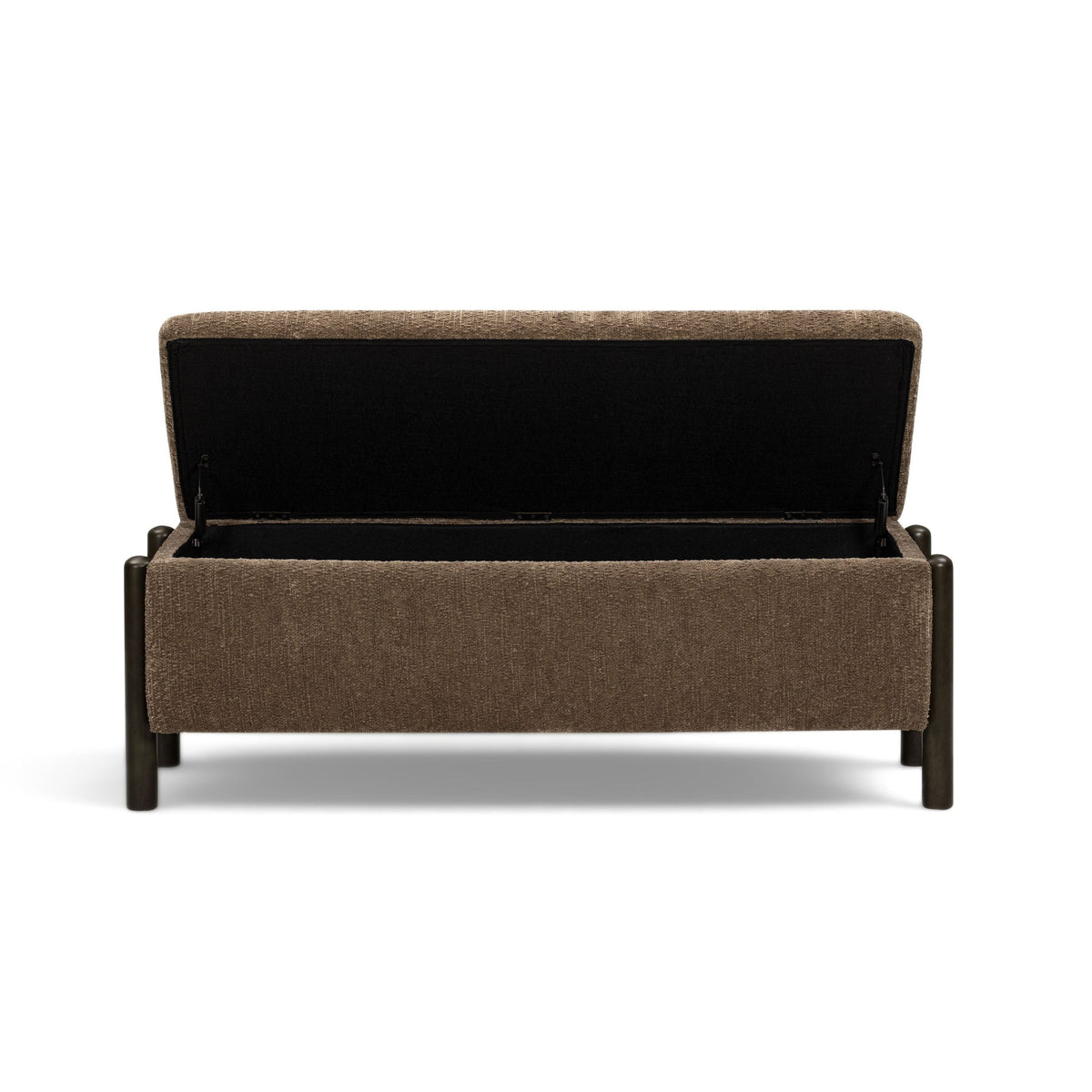 Abby 52" Brown Nubby Fabric Storage Bench by TOV Furniture – photo 7 of 9