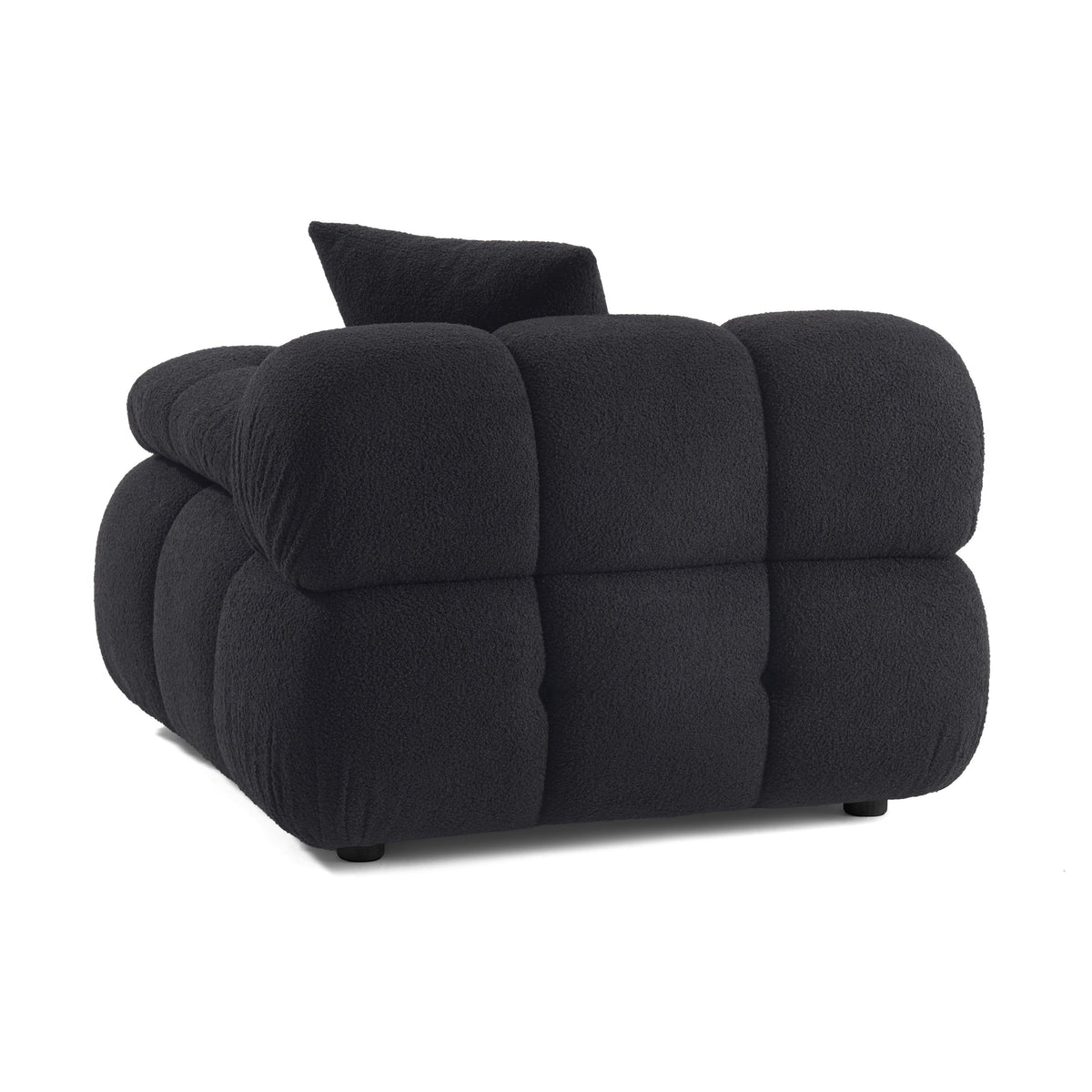 Calliope Black Performance Vegan Shearling Modular Corner Chair by TOV Furniture – photo 4 of 8