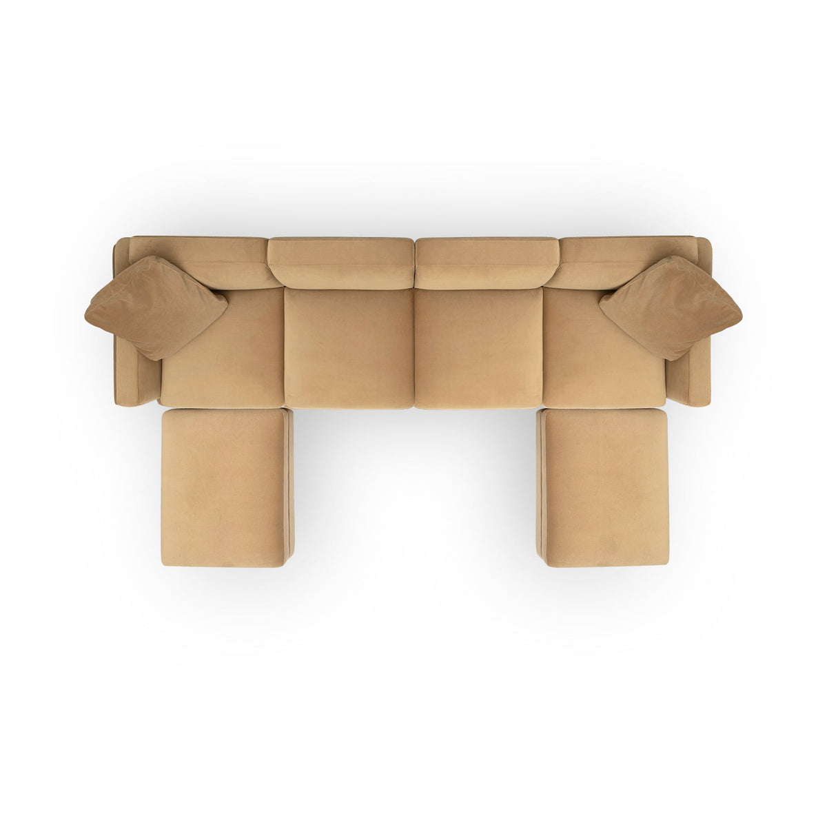 Perry Tan Performance Velvet Modular U-Sectional by TOV Furniture – photo 5 of 6