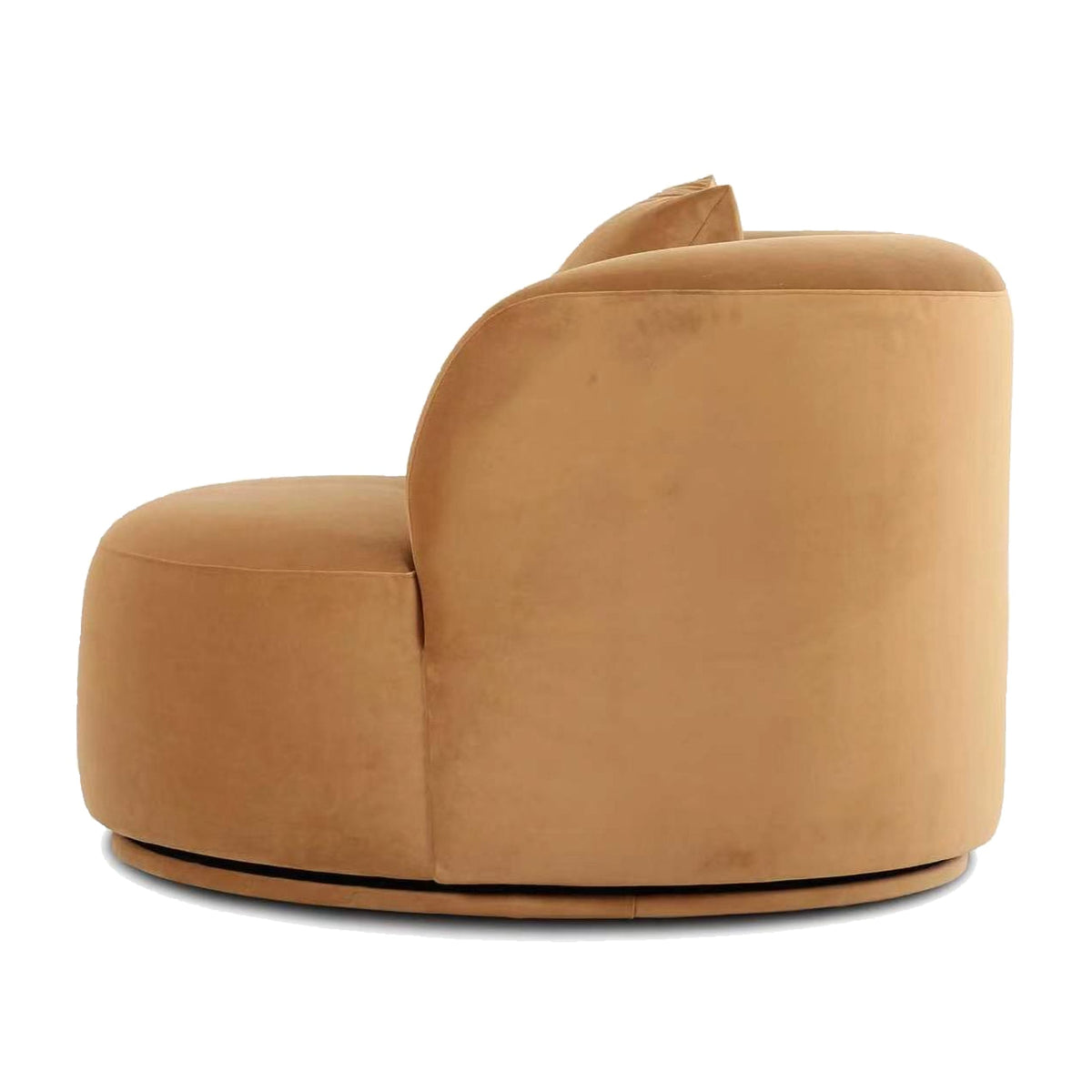 Fickle Camel Velvet Swivel Accent Chair by TOV Furniture – photo 4 of 8