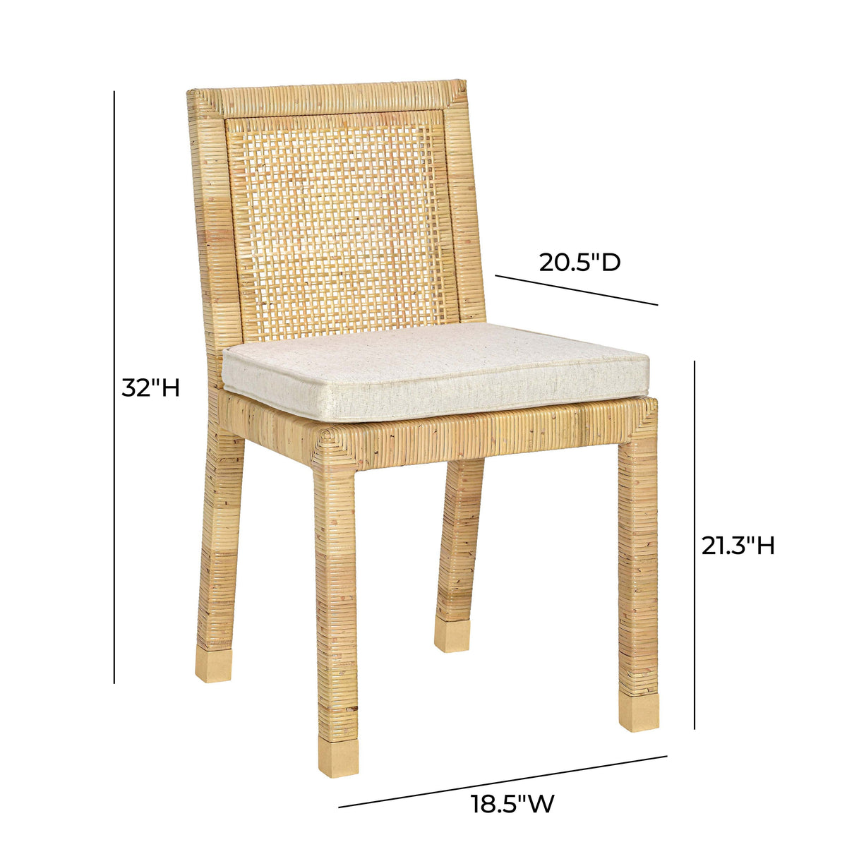 Amara Cream Contract-Grade Linen Dining Chair by TOV Furniture – photo 10 of 10