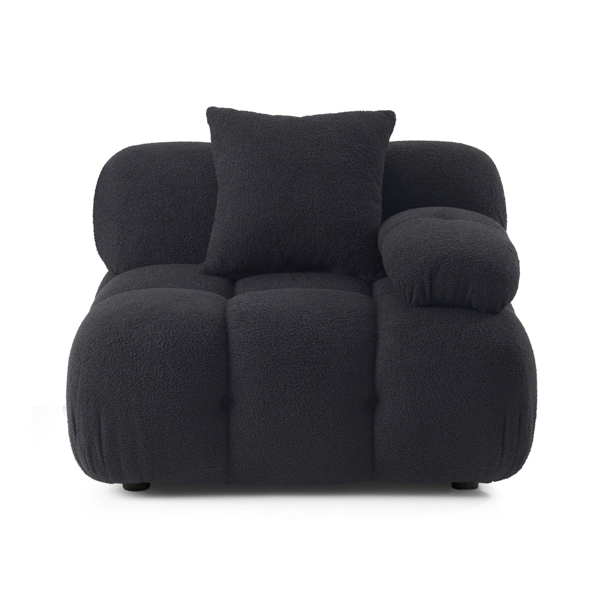 Calliope Black Performance Vegan Shearling Modular Corner Chair by TOV Furniture – photo 6 of 8