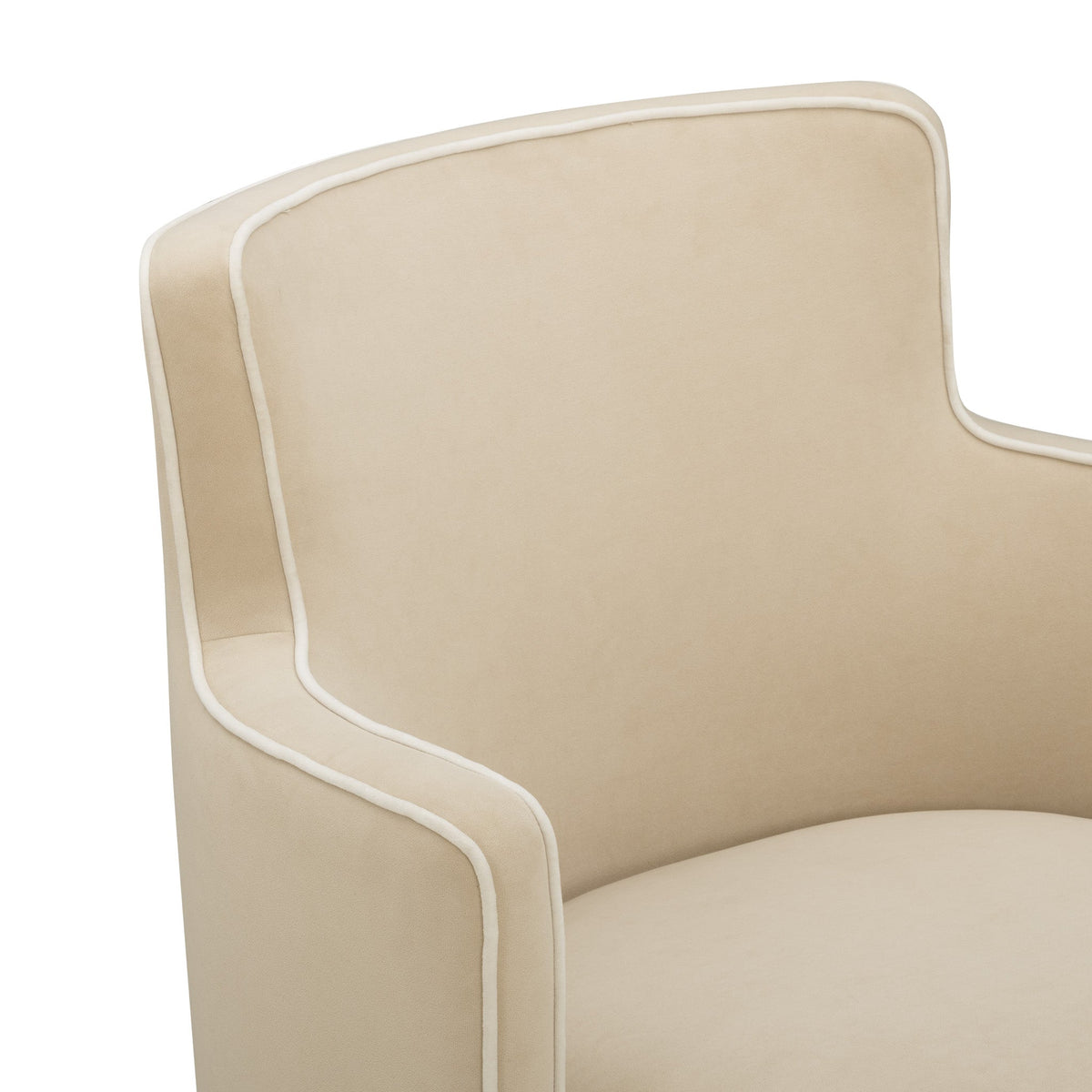 Passe Tasseled Velvet Swivel Accent Chair in Tan by TOV Furniture – photo 7 of 9