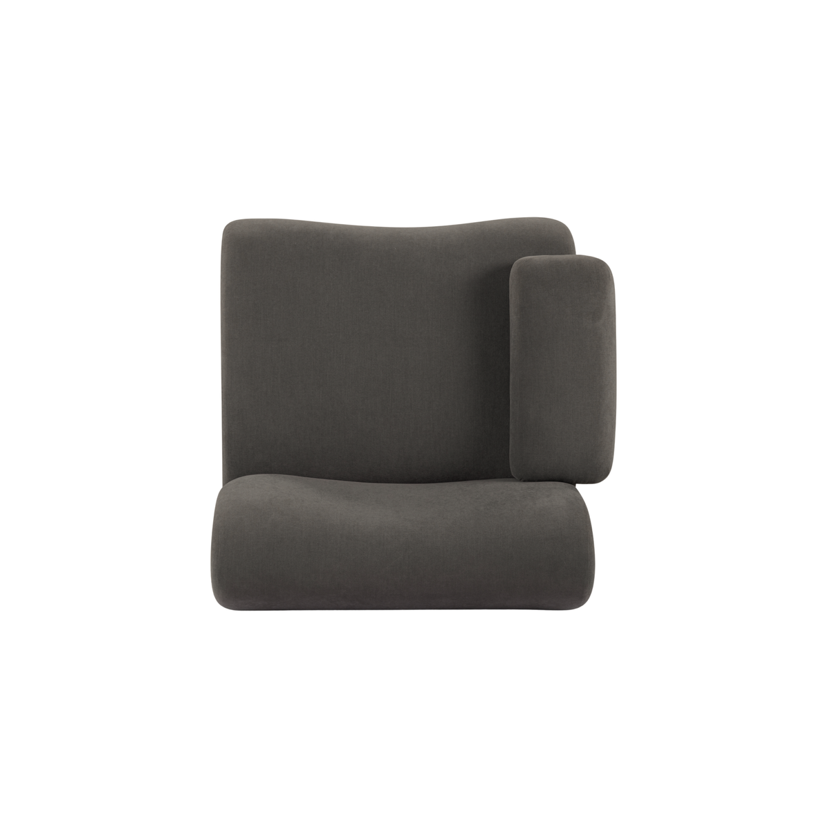 Zenith Grey Upcycled Contract-Grade Fabric LAF Corner Chair by TOV Furniture – photo 4 of 8