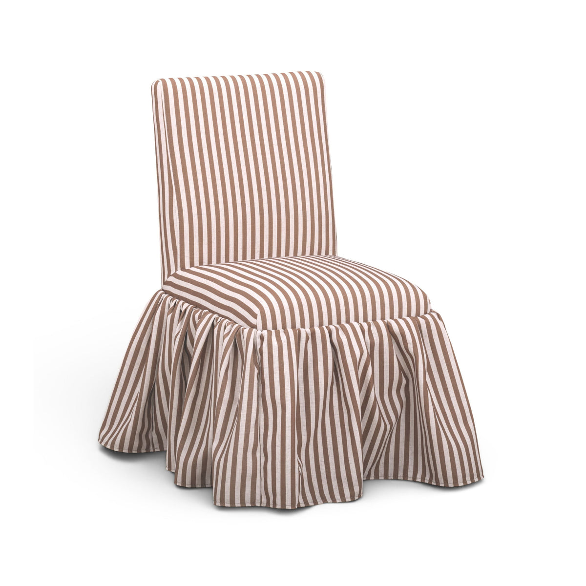Gertrude Brown Striped Linen Dining Chair by TOV Furniture – photo 3 of 7