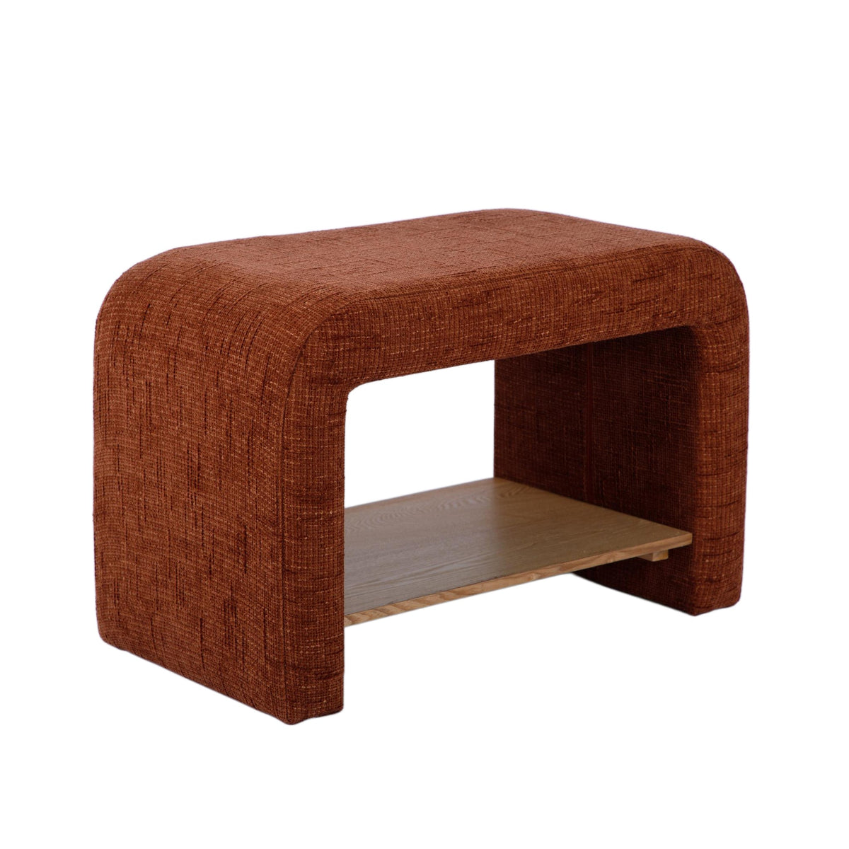 Alvie Copper Railroad Chenille Storage Side Table by TOV Furniture – photo 2 of 5