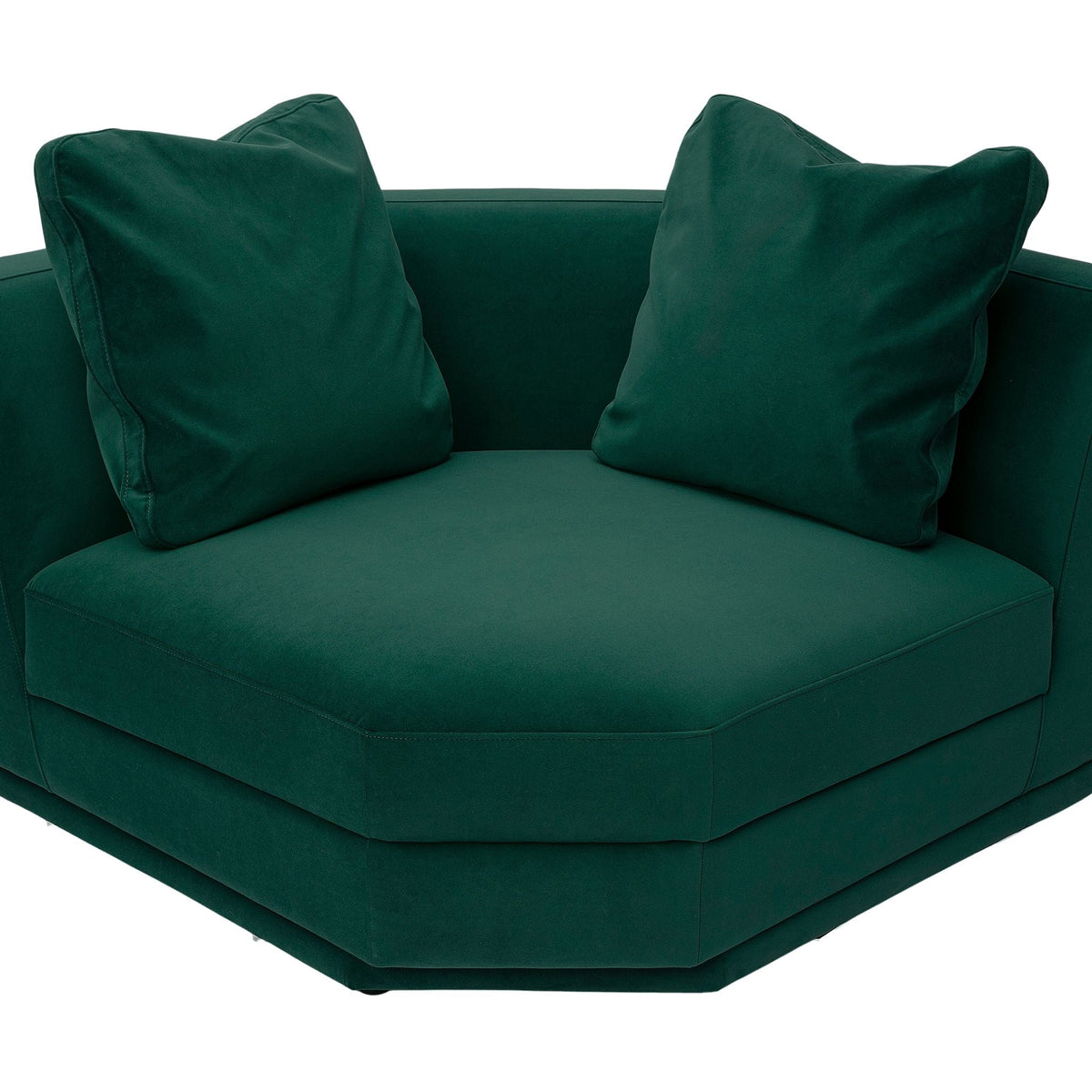 Perry Deep Green Performance Velvet Modular Sectional Wedge by TOV Furniture – photo 3 of 6