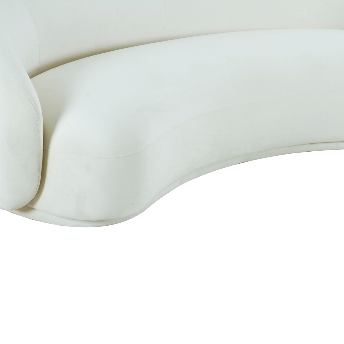Kendall Cream Performance Velvet Sofa by TOV Furniture – photo 4 of 6
