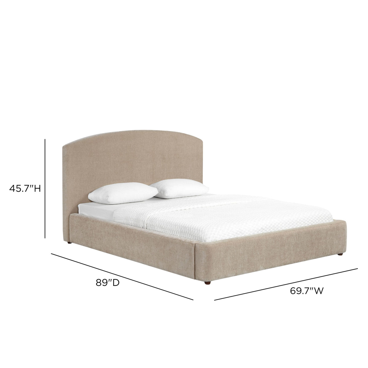 Leah Taupe Performance Chenille Queen Bed by TOV Furniture – photo 10 of 10