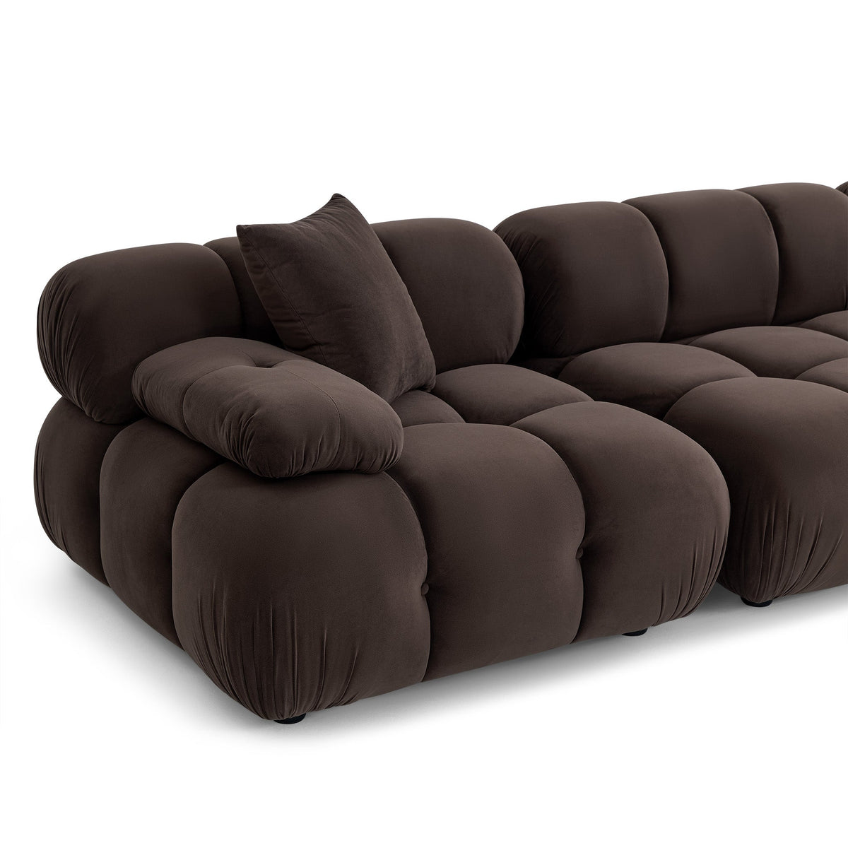 Calliope Dark Brown Performance Velvet 4-piece Modular Sectional by TOV Furniture – photo 8 of 9