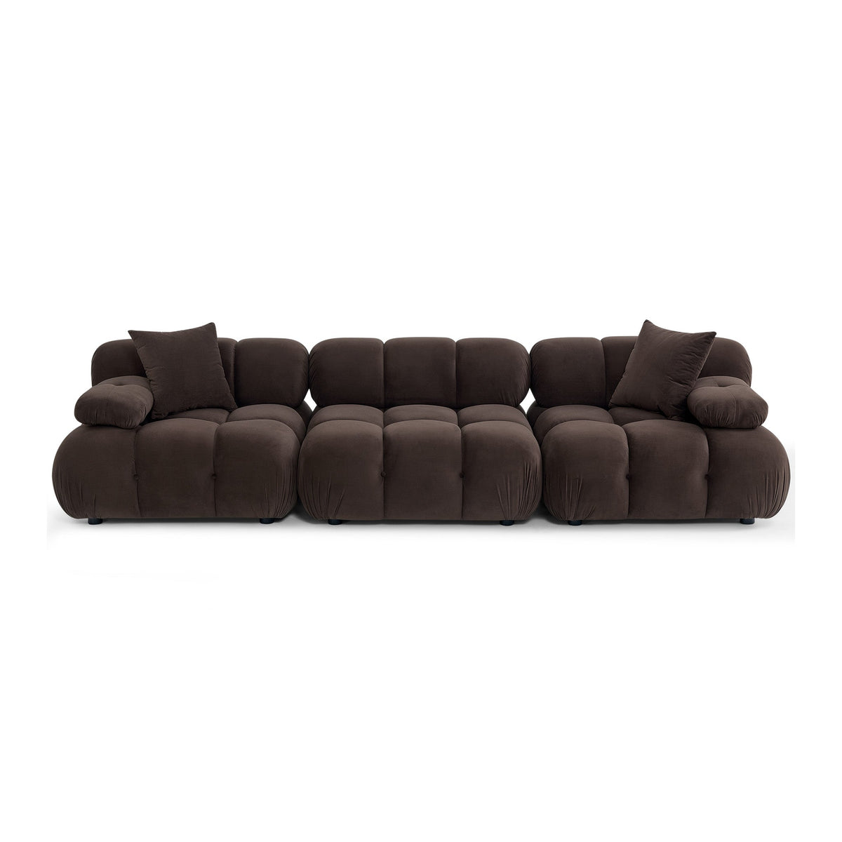 Calliope 118" Dark Brown Performance Velvet Modular Sofa by TOV Furniture – photo 1 of 6