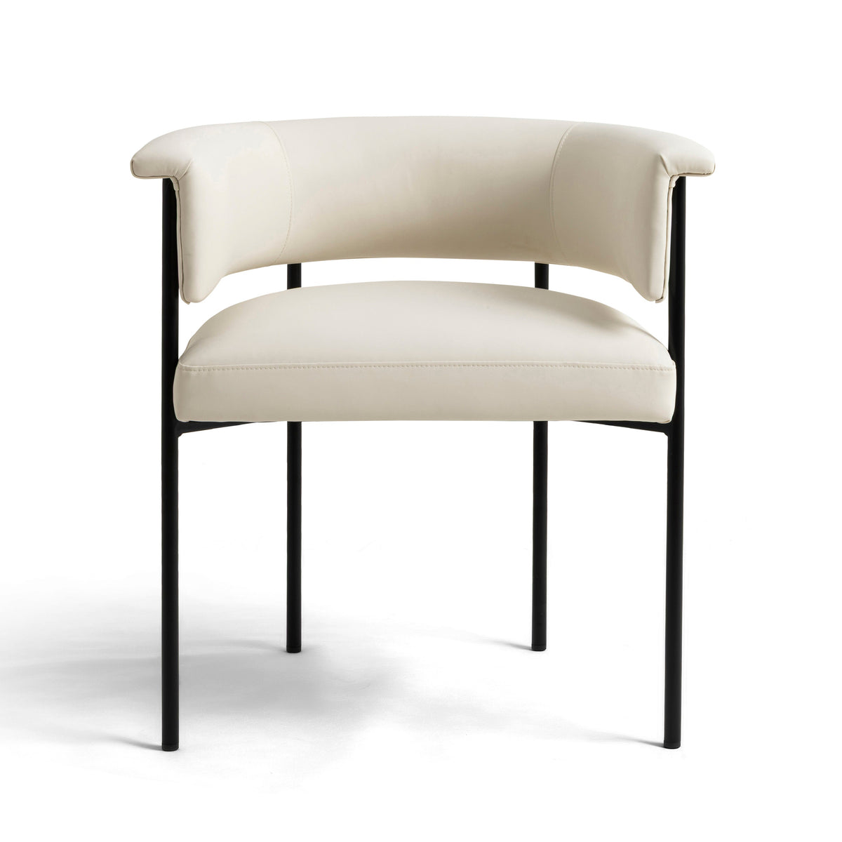 Taylor Cream Performance Vegan Leather Dining Chair by TOV Furniture – photo 3 of 8