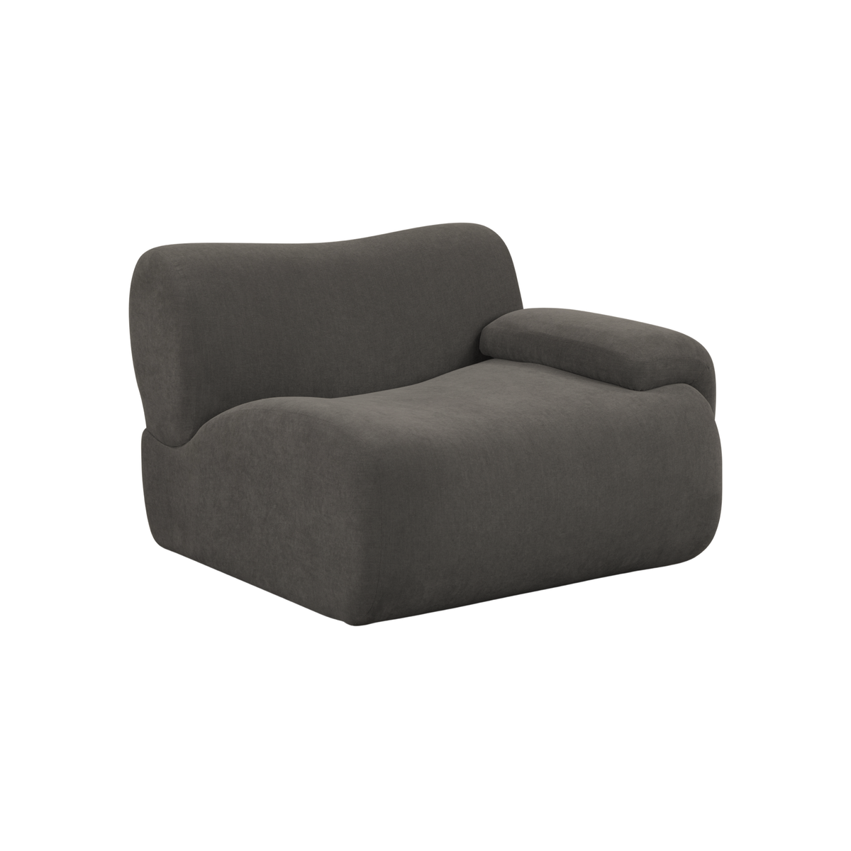 Zenith Grey Upcycled Contract-Grade Fabric RAF Corner Chair by TOV Furniture – photo 1 of 8