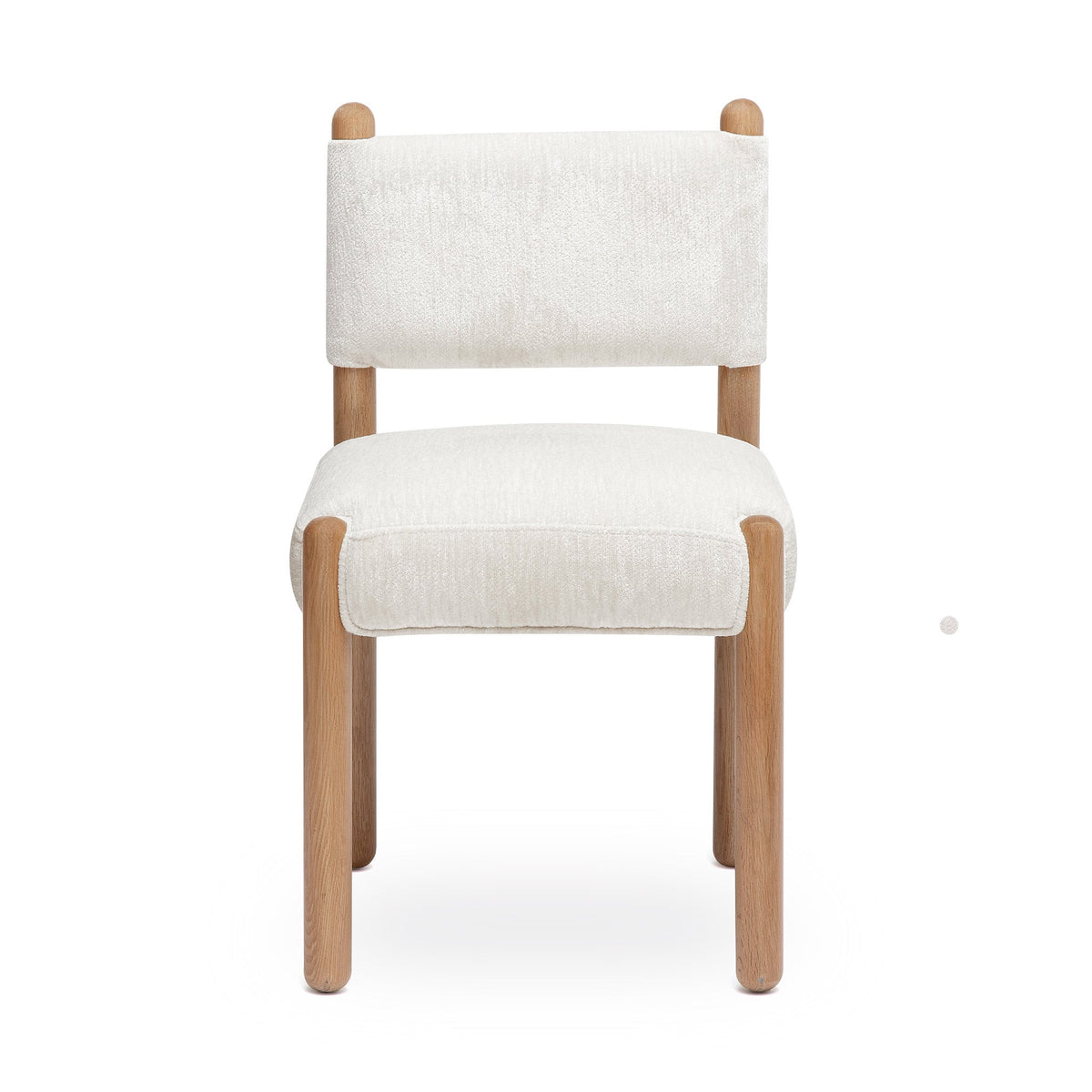 Bruno Cream Thick Performance Chenille Straight Back Dining Chair by TOV Furniture – photo 2 of 7