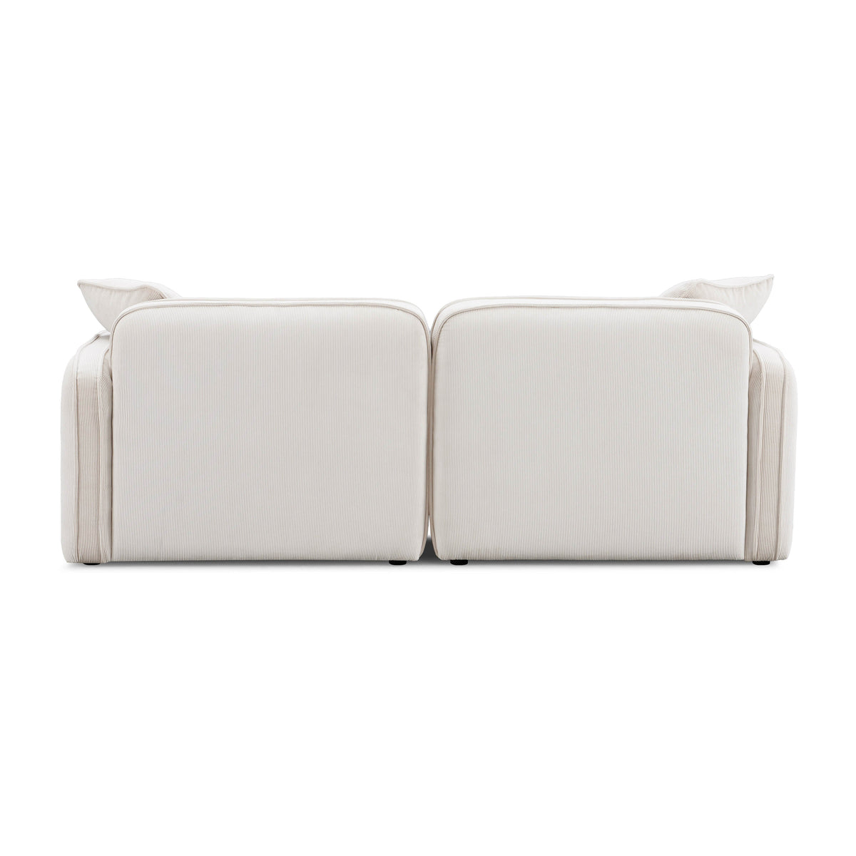 Travie White Sand Performance Corduroy Velvet Modular Loveseat by TOV Furniture – photo 4 of 7